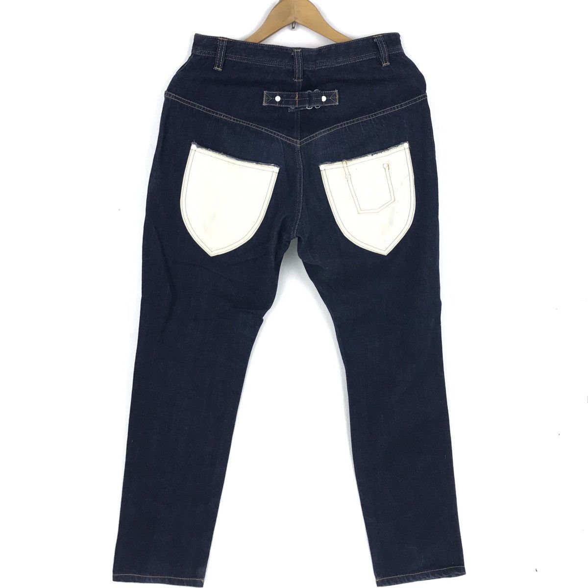 Issey Miyake Sunaokuwahara Denim Pants Issey Miyake Japan Designer IS Size US 30 / EU 46 - 2 Thumbnail