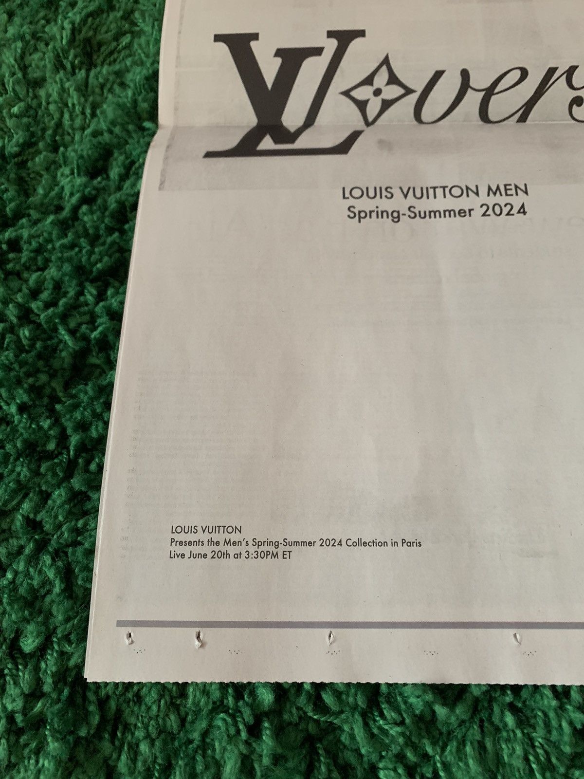 Louis Vuitton × Pharrell Pharrell Lovers NY times newspaper page debut show LV Size ONE SIZE - 3 Thumbnail