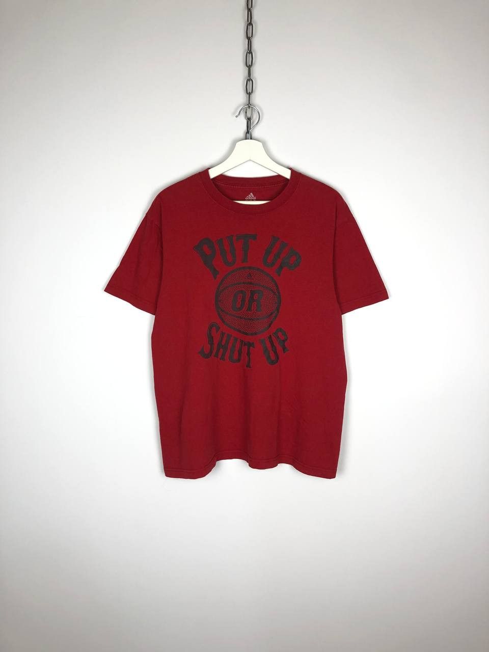 Adidas Adidas Basketball T-Shirt Big Print Red Tee size L Size US L / EU 52-54 / 3 - 1 Thumbnail