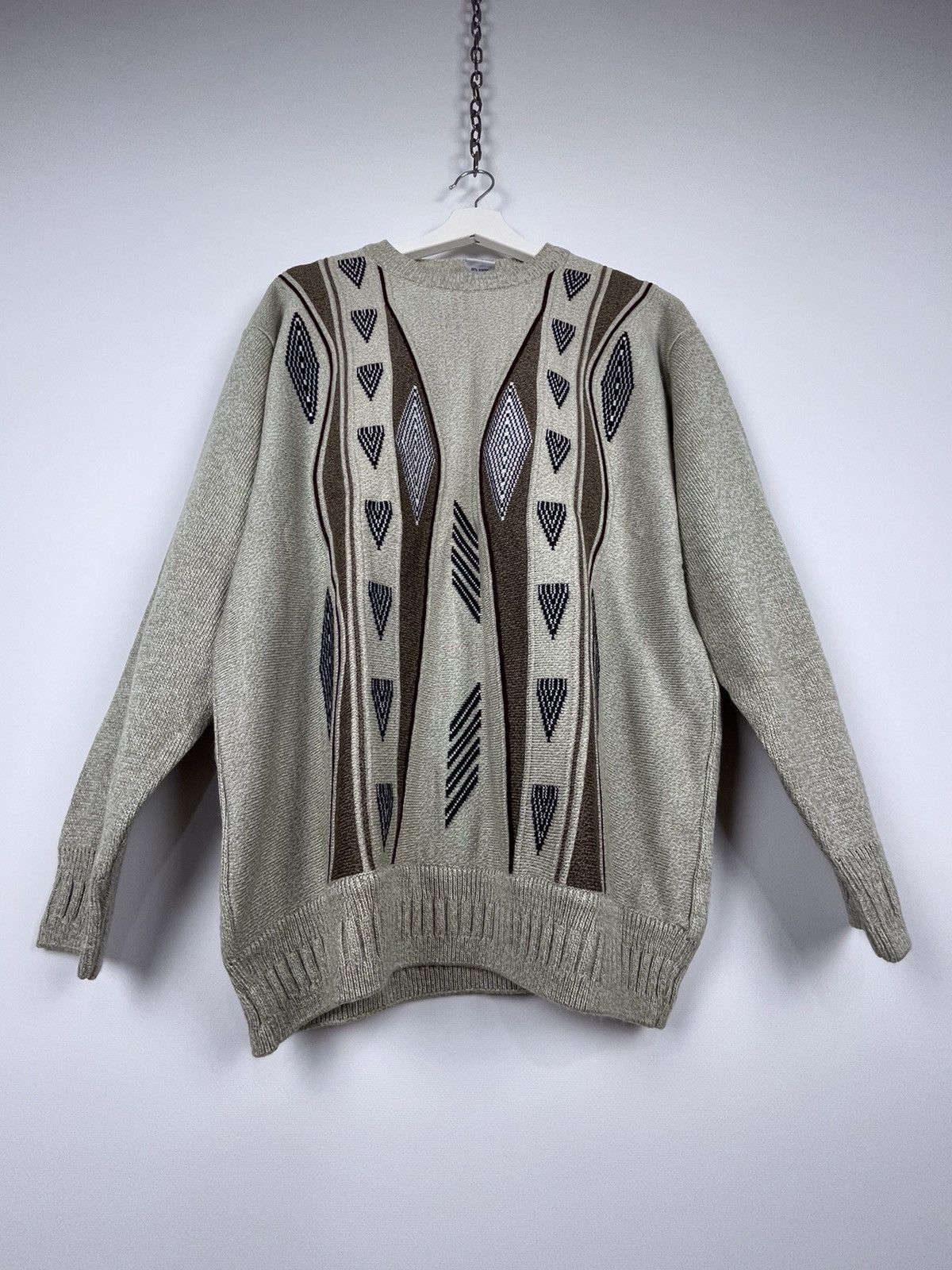 Japanese Brand Vintage New Tex 3D Knit Ornament Style Sweater Pullover Size US XL / EU 56 / 4 - 3 Thumbnail