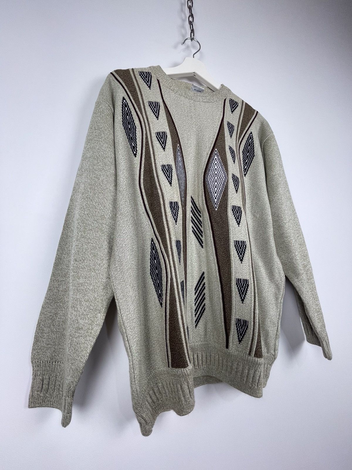 Japanese Brand Vintage New Tex 3D Knit Ornament Style Sweater Pullover Size US XL / EU 56 / 4 - 4 Thumbnail