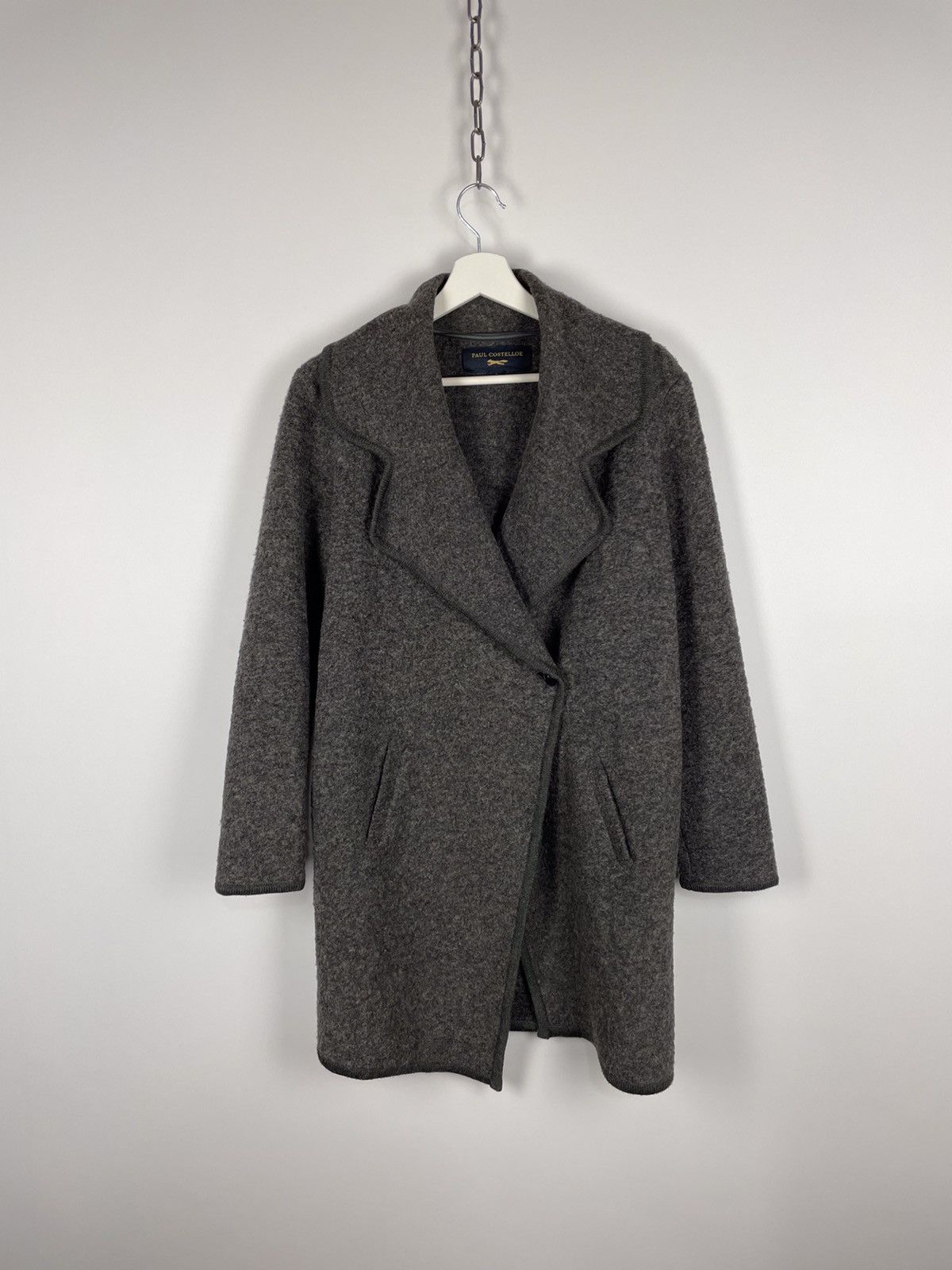 Japanese Brand Paul Costelloe London Gray Wool Light Coat size M Size M / US 6-8 / IT 42-44 - 1 Thumbnail