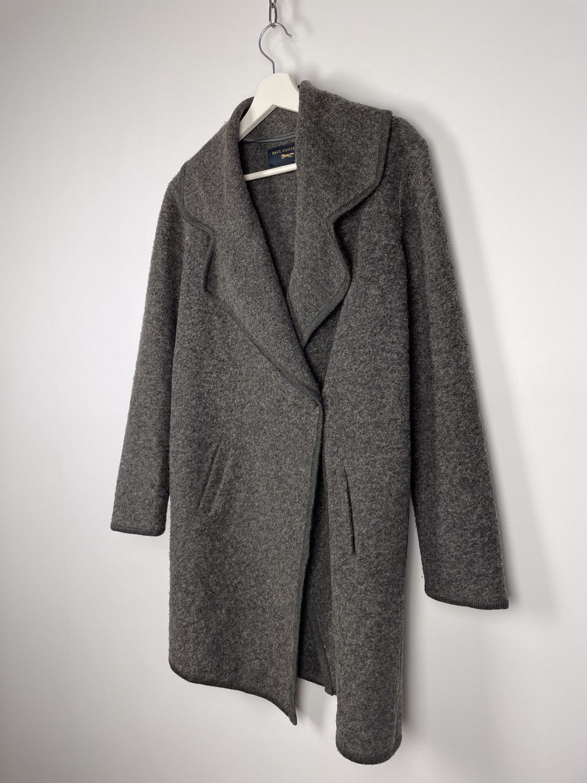 Japanese Brand Paul Costelloe London Gray Wool Light Coat size M Size M / US 6-8 / IT 42-44 - 2 Thumbnail