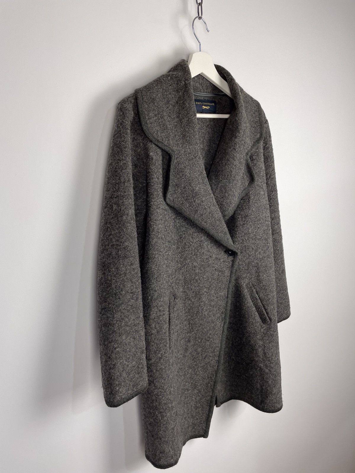 Japanese Brand Paul Costelloe London Gray Wool Light Coat size M Size M / US 6-8 / IT 42-44 - 3 Thumbnail