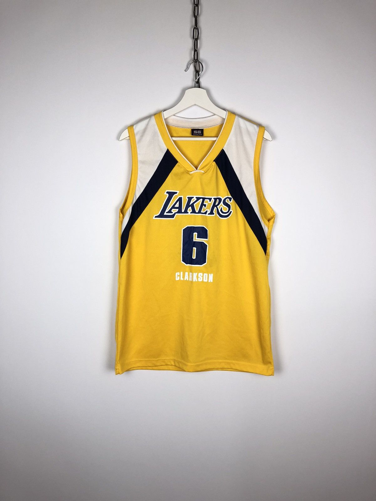 NBA Vintage SG Stryker Gear Lakers Jersey Clarkson 6 Yellow Size US M / EU 48-50 / 2 - 1 Thumbnail
