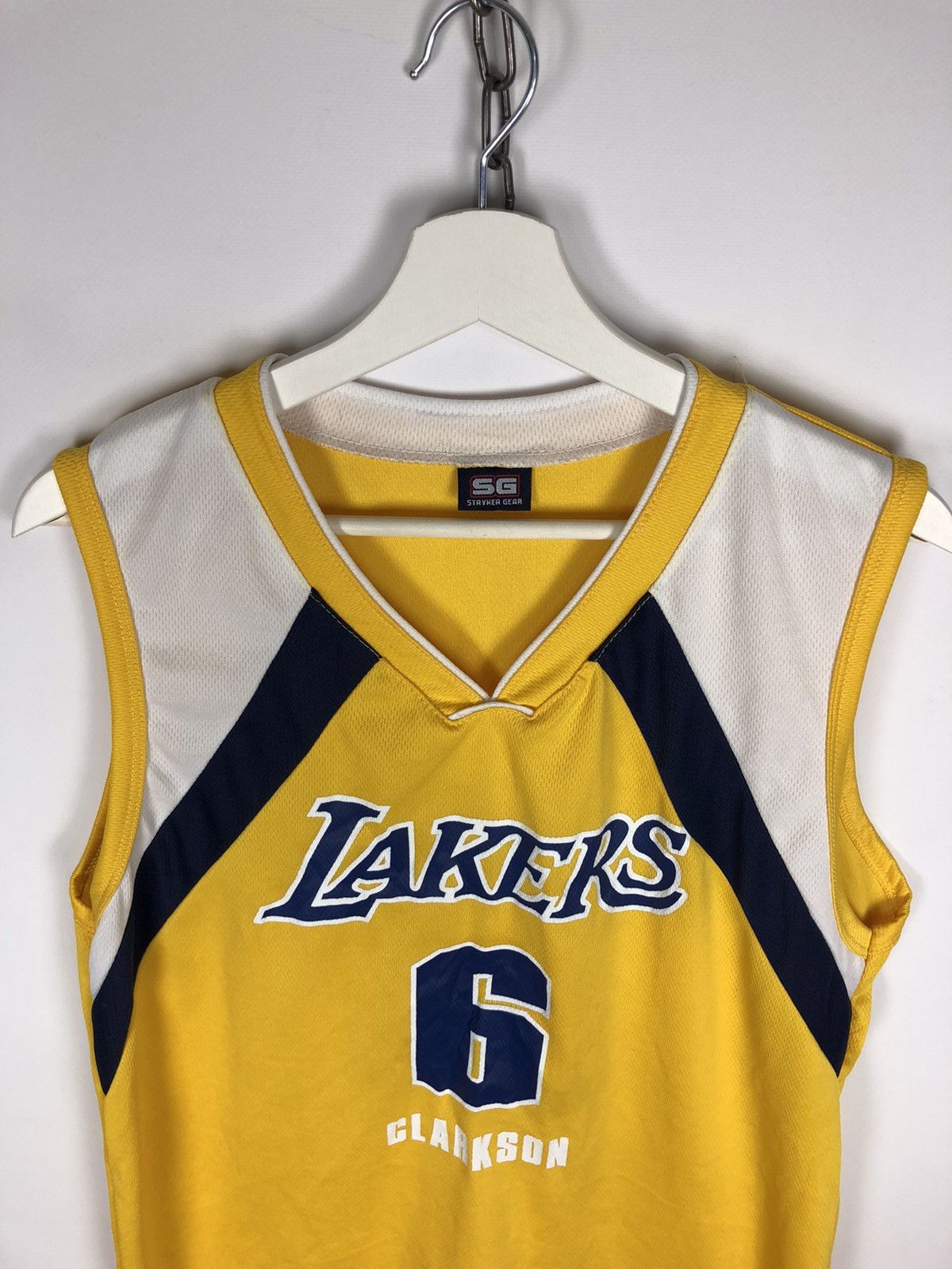 NBA Vintage SG Stryker Gear Lakers Jersey Clarkson 6 Yellow Size US M / EU 48-50 / 2 - 2 Thumbnail