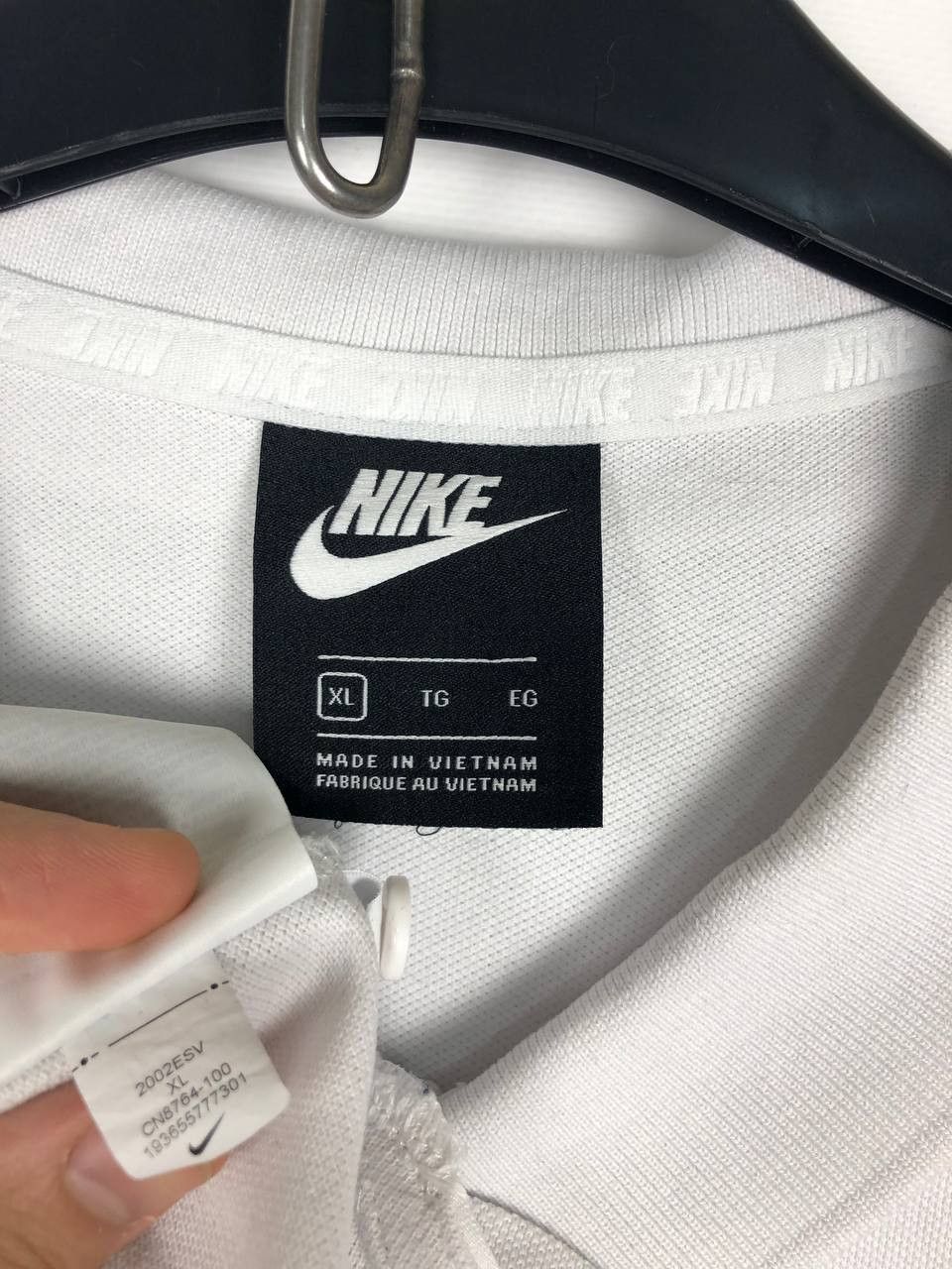 Nike Nike Basic Polo T-Shirt Embroidered Spellout Logo White XL Size US XL / EU 56 / 4 - 7 Thumbnail