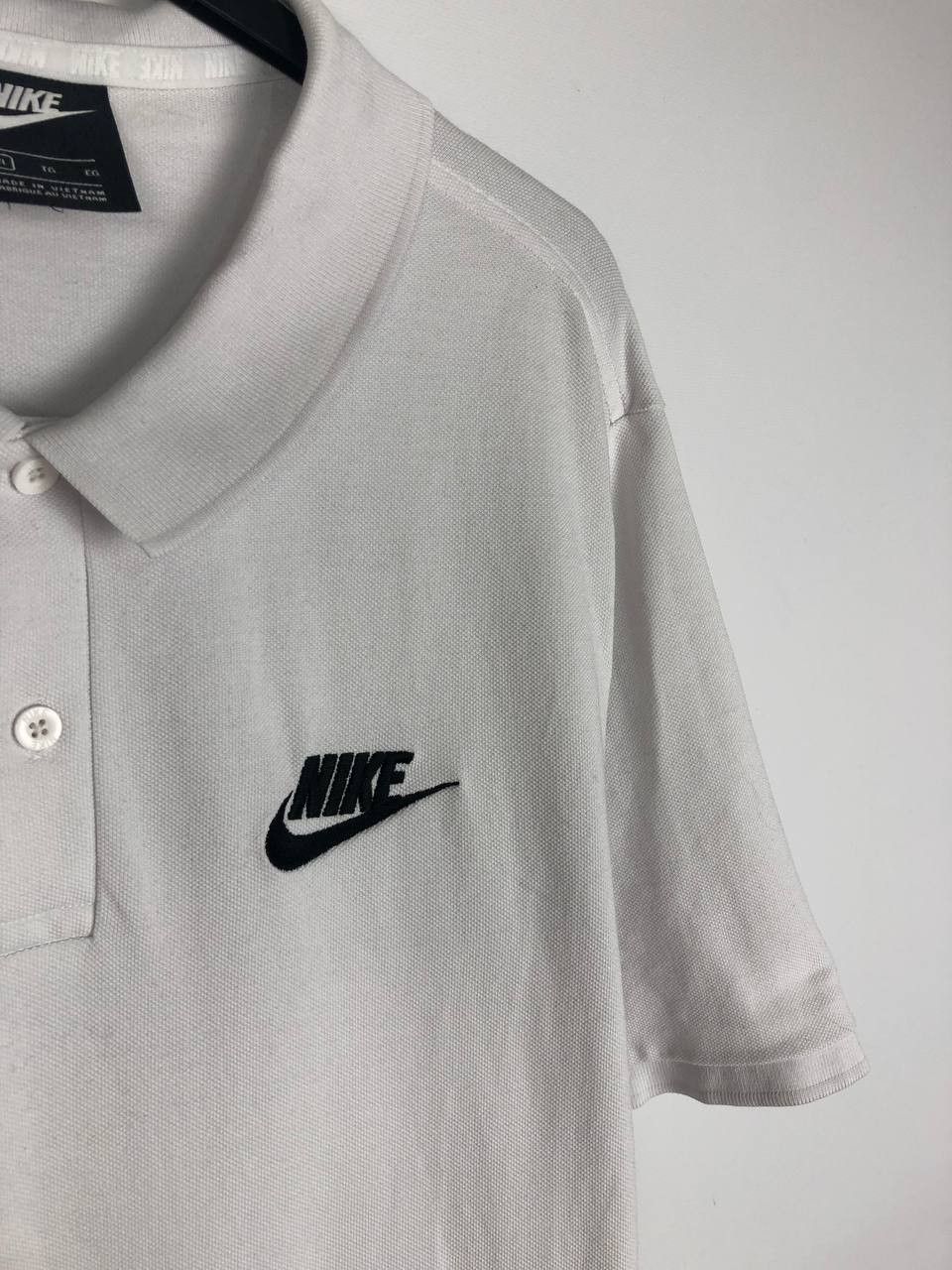 Nike Nike Basic Polo T-Shirt Embroidered Spellout Logo White XL Size US XL / EU 56 / 4 - 3 Thumbnail