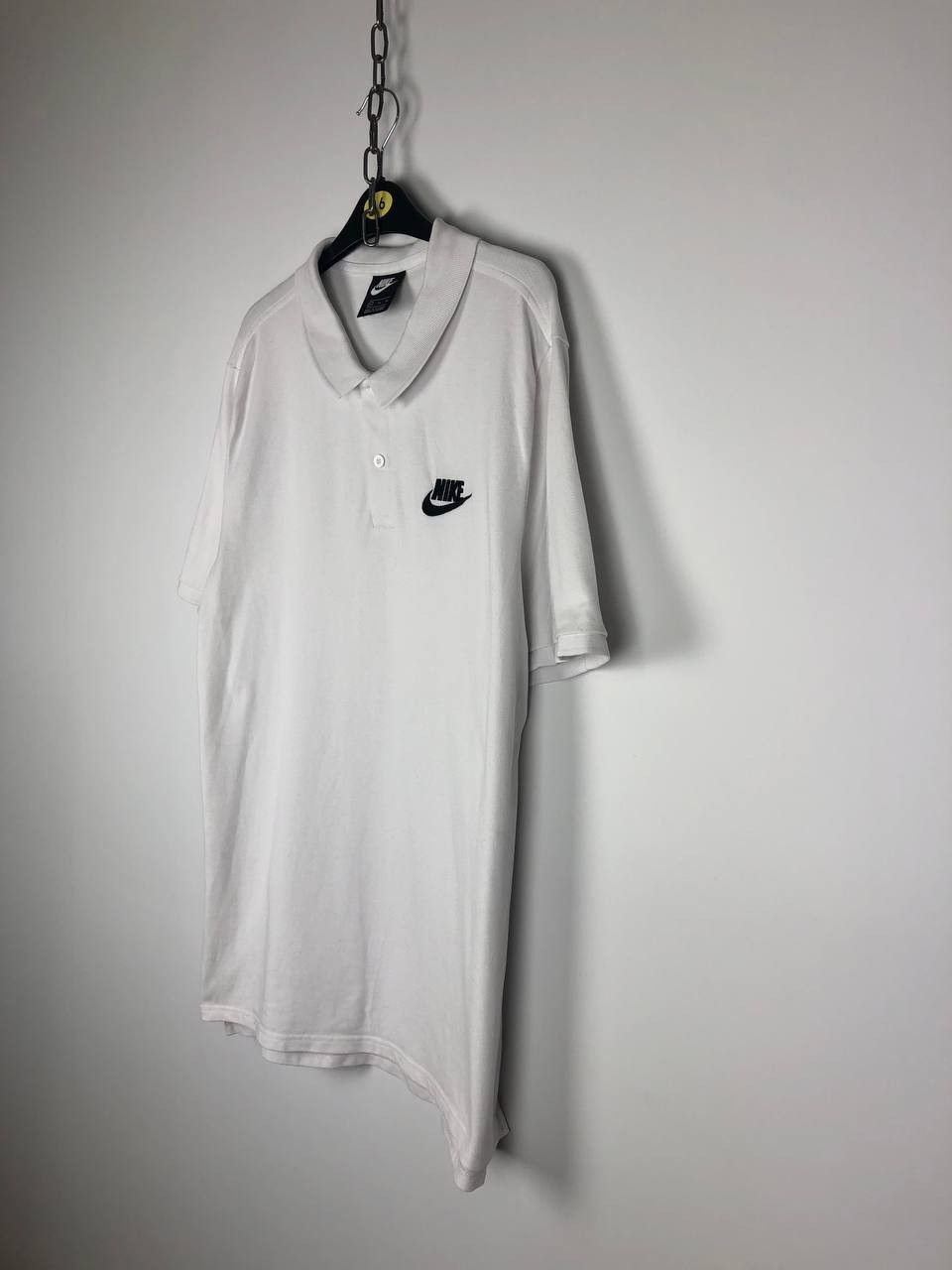 Nike Nike Basic Polo T-Shirt Embroidered Spellout Logo White XL Size US XL / EU 56 / 4 - 4 Thumbnail