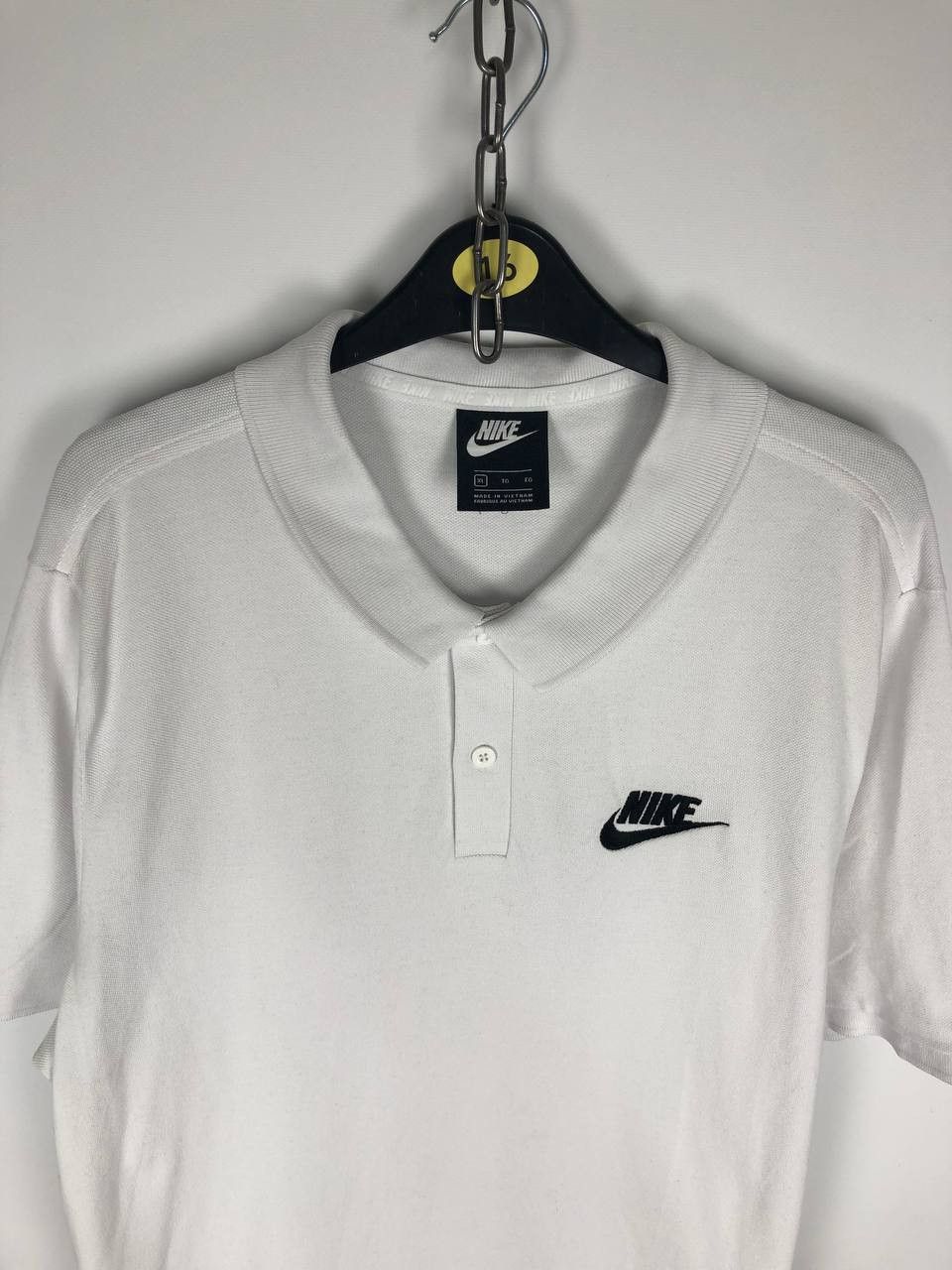 Nike Nike Basic Polo T-Shirt Embroidered Spellout Logo White XL Size US XL / EU 56 / 4 - 2 Thumbnail