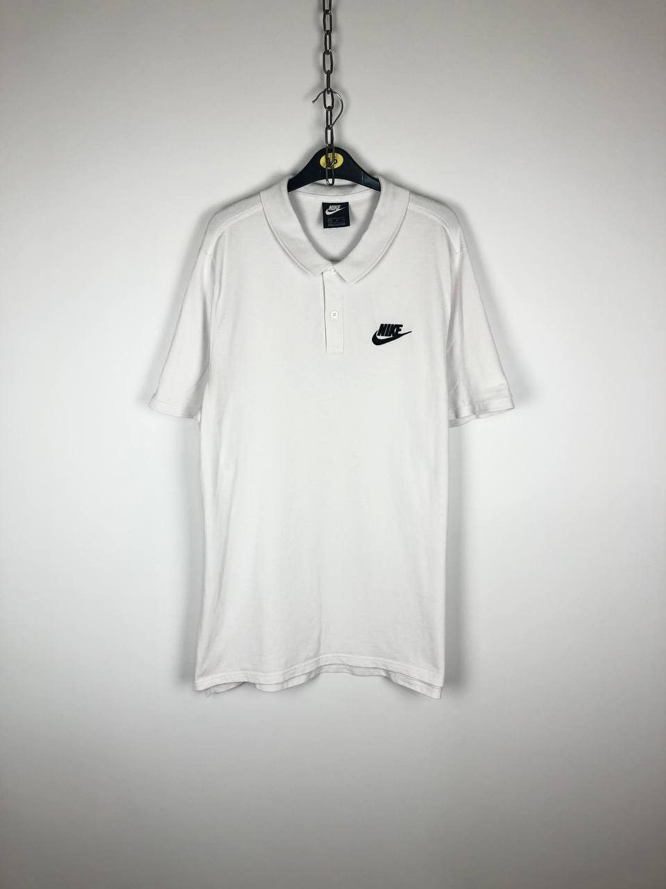 Nike Nike Basic Polo T-Shirt Embroidered Spellout Logo White XL Size US XL / EU 56 / 4 - 1 Thumbnail