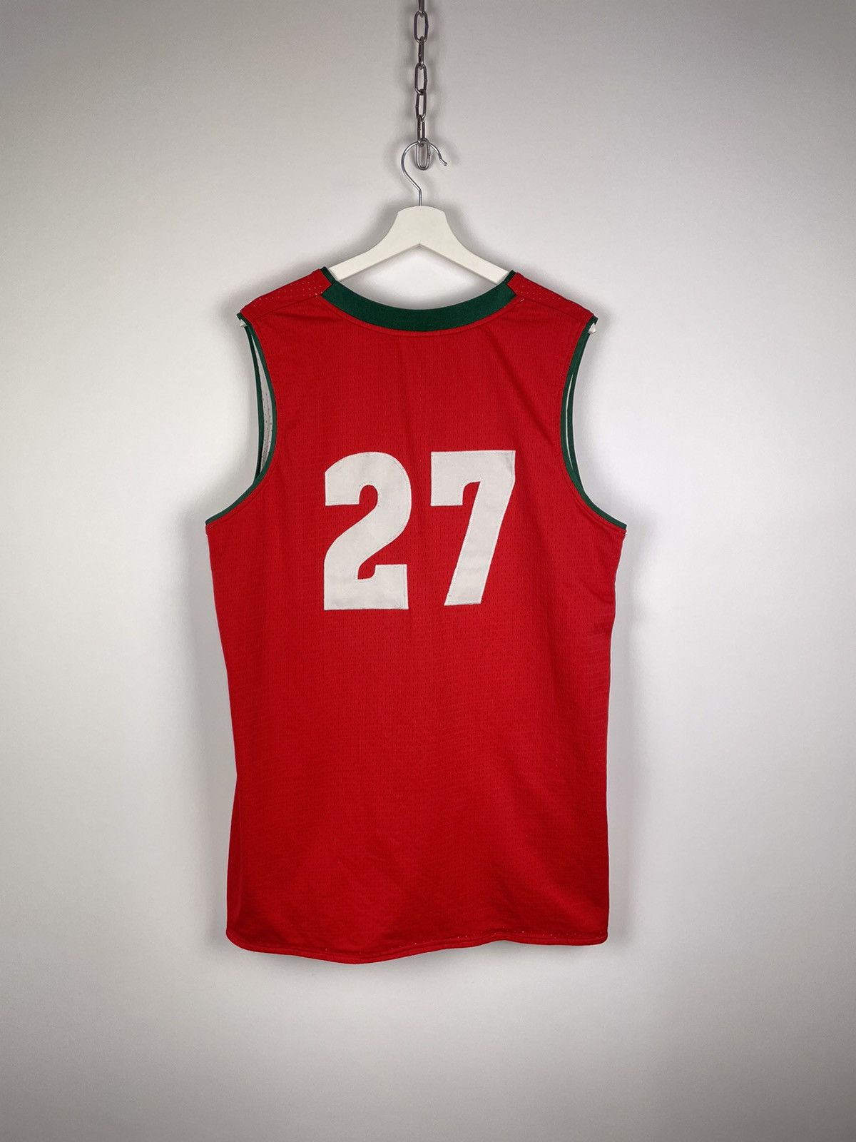 Nike Vintage Nike 27 Basketball Without Borders Red Jersey Size US XL / EU 56 / 4 - 2 Thumbnail