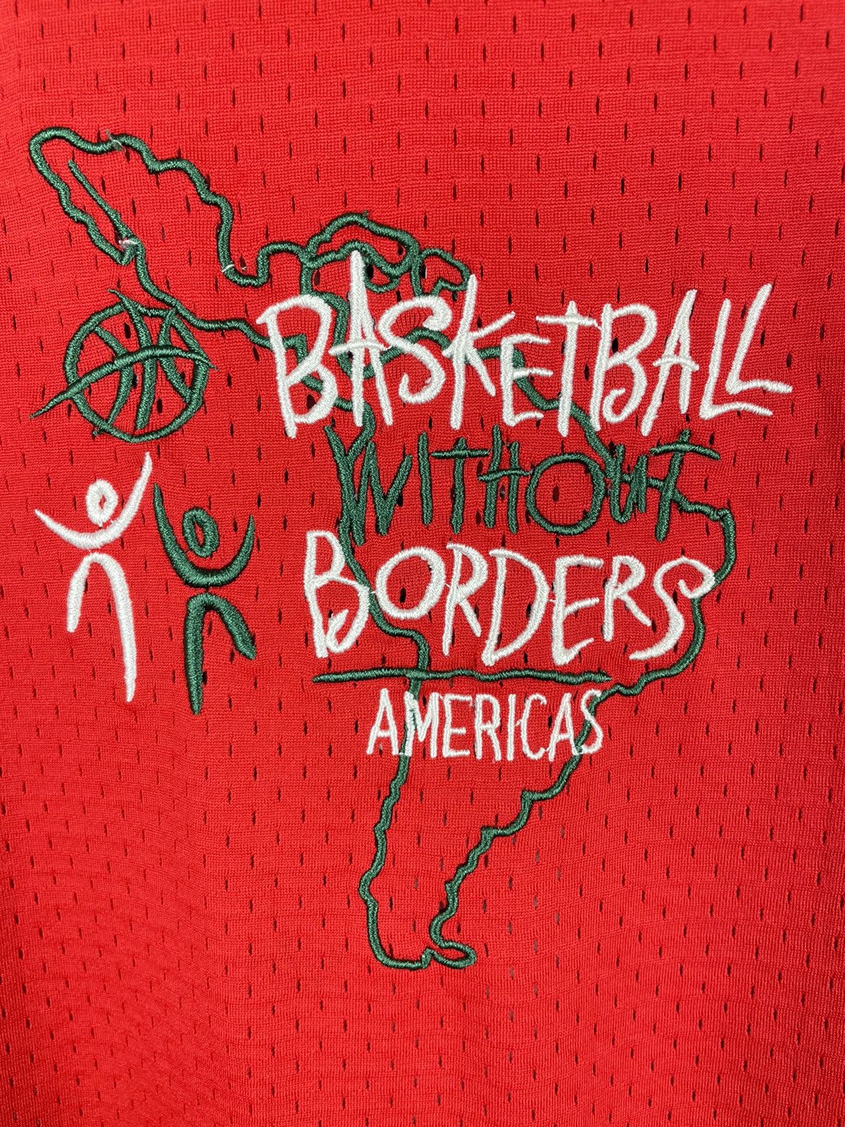 Nike Vintage Nike 27 Basketball Without Borders Red Jersey Size US XL / EU 56 / 4 - 6 Thumbnail