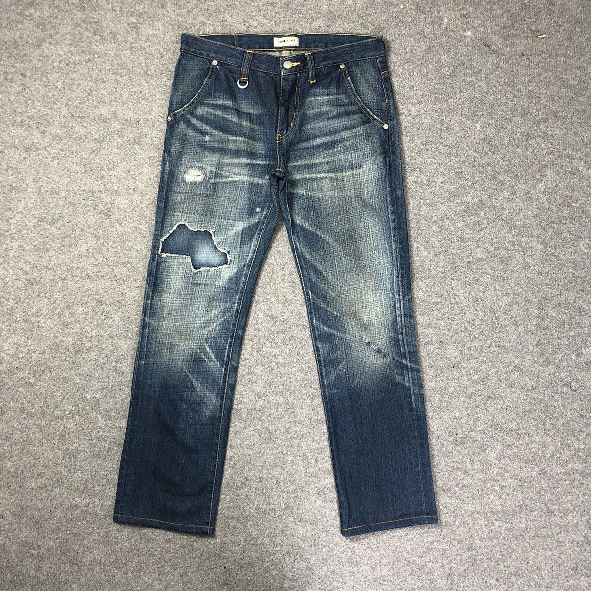 image of Distressed Denim x Sophnet Comouflage Sophnet. Patchwork Jeans in Blue, Men's (Size 32)