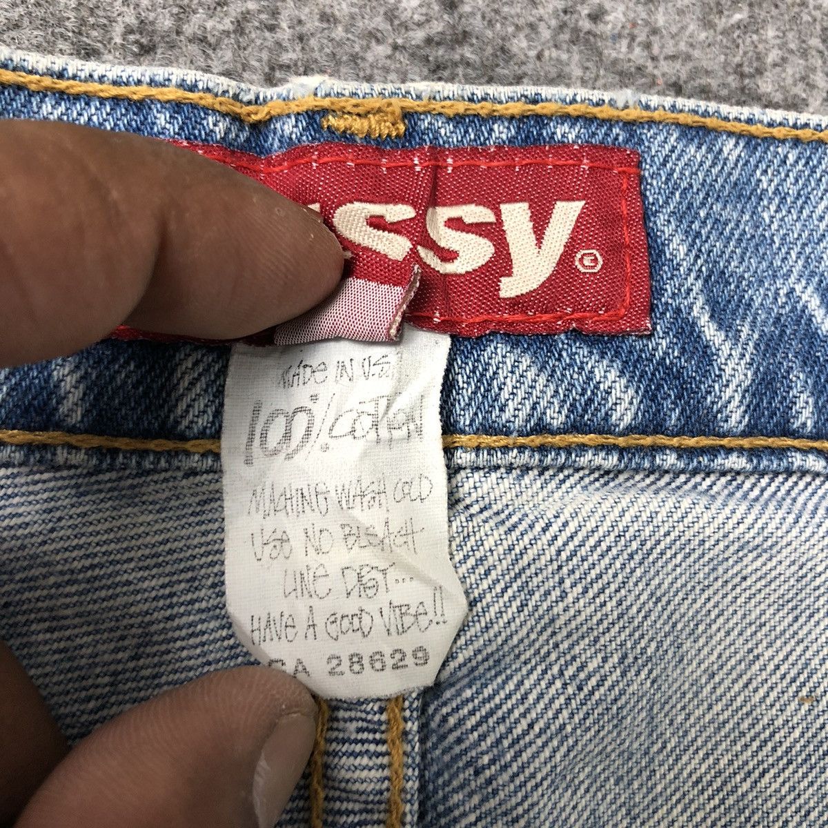 Vintage 90s STUSSY Made in Usa Baggy Jeans