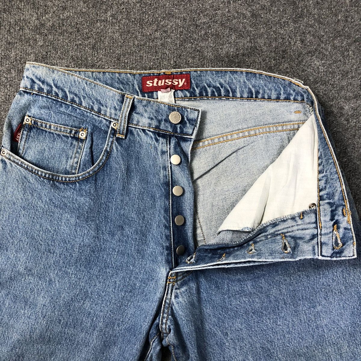 Stussy Vintage 90s STUSSY Made in Usa Baggy Jeans Size US 30 / EU 46 - 5 Thumbnail