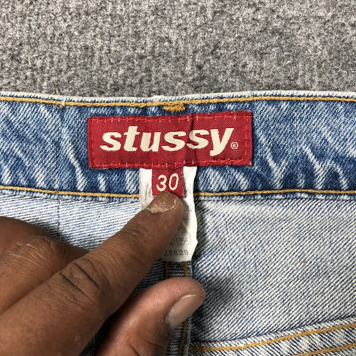 Vintage 90s STUSSY Made in Usa Baggy Jeans