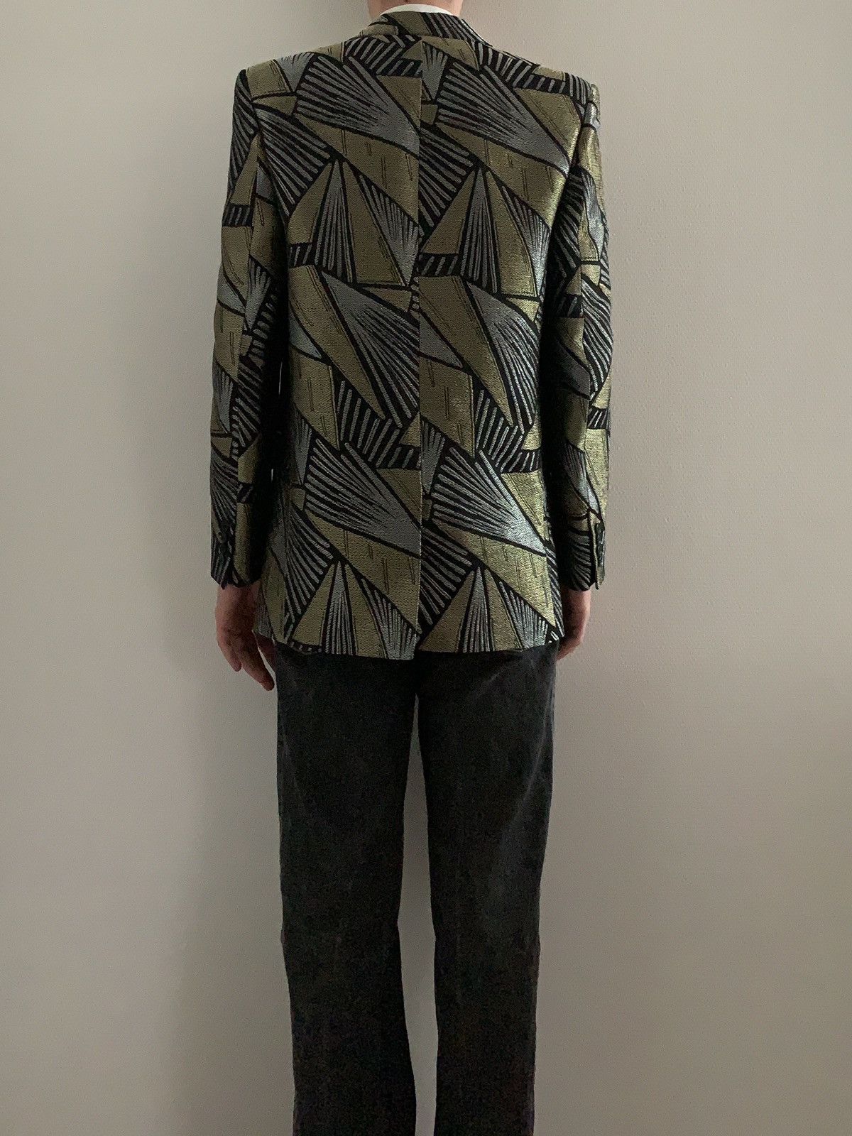 Hedi Slimane × Saint Laurent Paris FW2014 1/1 Sample Geometric Metal Embroidered Tuxedo Size US L / EU 52-54 / 3 - 4 Thumbnail