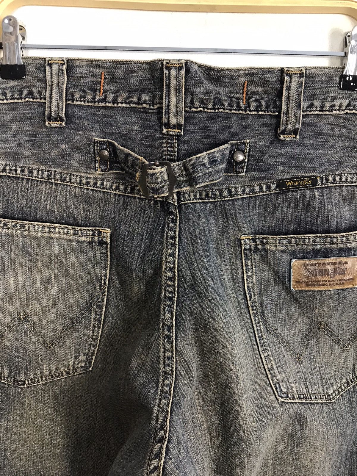 Japanese Brand × Vintage × Wrangler Vintage Wrangler Western Jeans Bucket Back Design Size US 32 / EU 48 - 13 Thumbnail