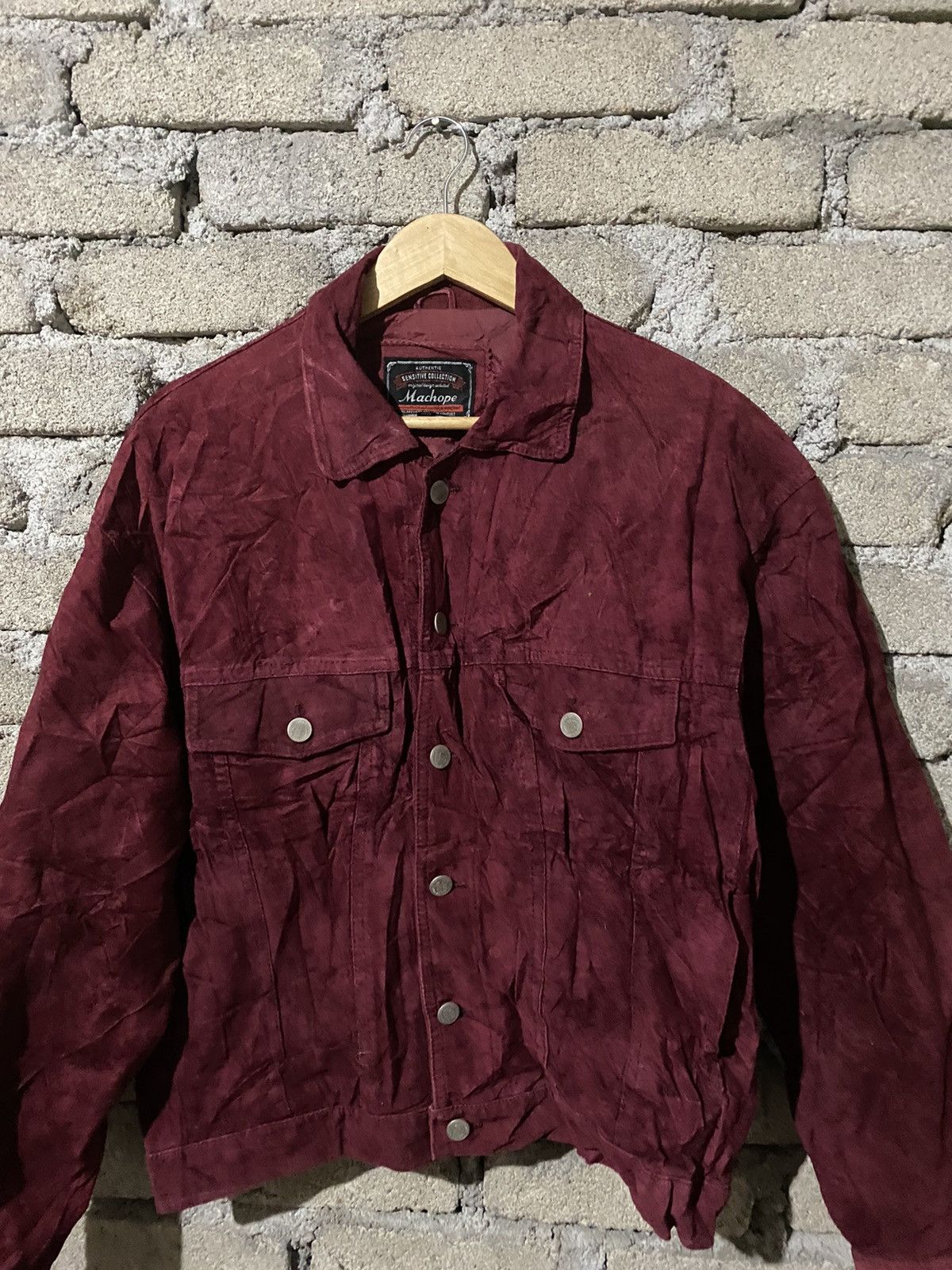Leather 🔥SALE🔥MACHOPE TRUCKER SUEDE LEATHER JACKET Size US L / EU 52-54 / 3 - 5 Thumbnail
