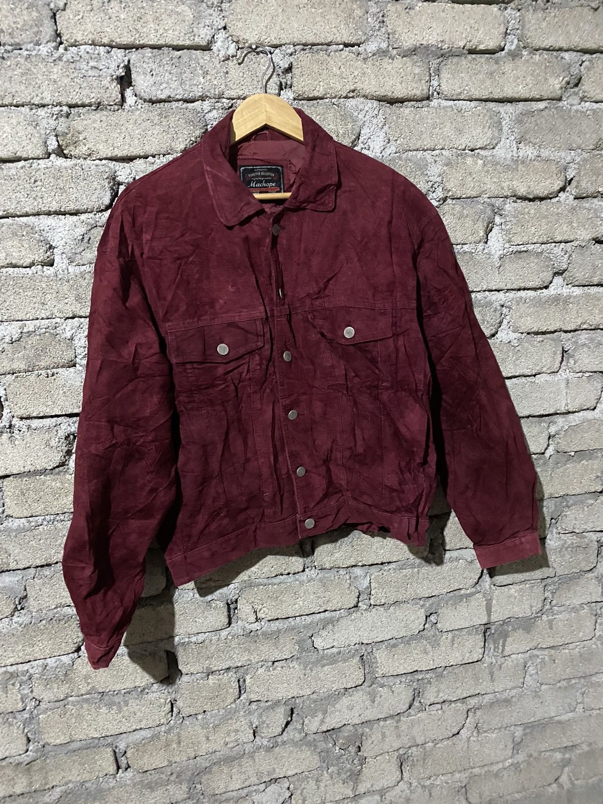 Leather 🔥SALE🔥MACHOPE TRUCKER SUEDE LEATHER JACKET Size US L / EU 52-54 / 3 - 3 Thumbnail
