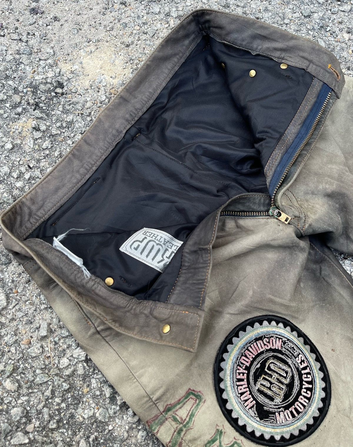 Japanese Brand 🔥Vintage Explorer Jeans Japan Custom Punk Leather Pants Size US 33 - 14 Thumbnail