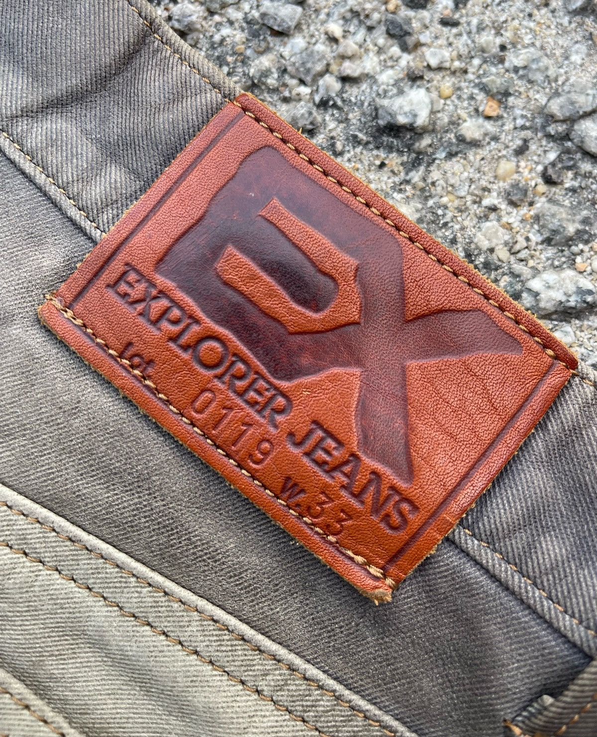 Japanese Brand 🔥Vintage Explorer Jeans Japan Custom Punk Leather Pants Size US 33 - 12 Thumbnail