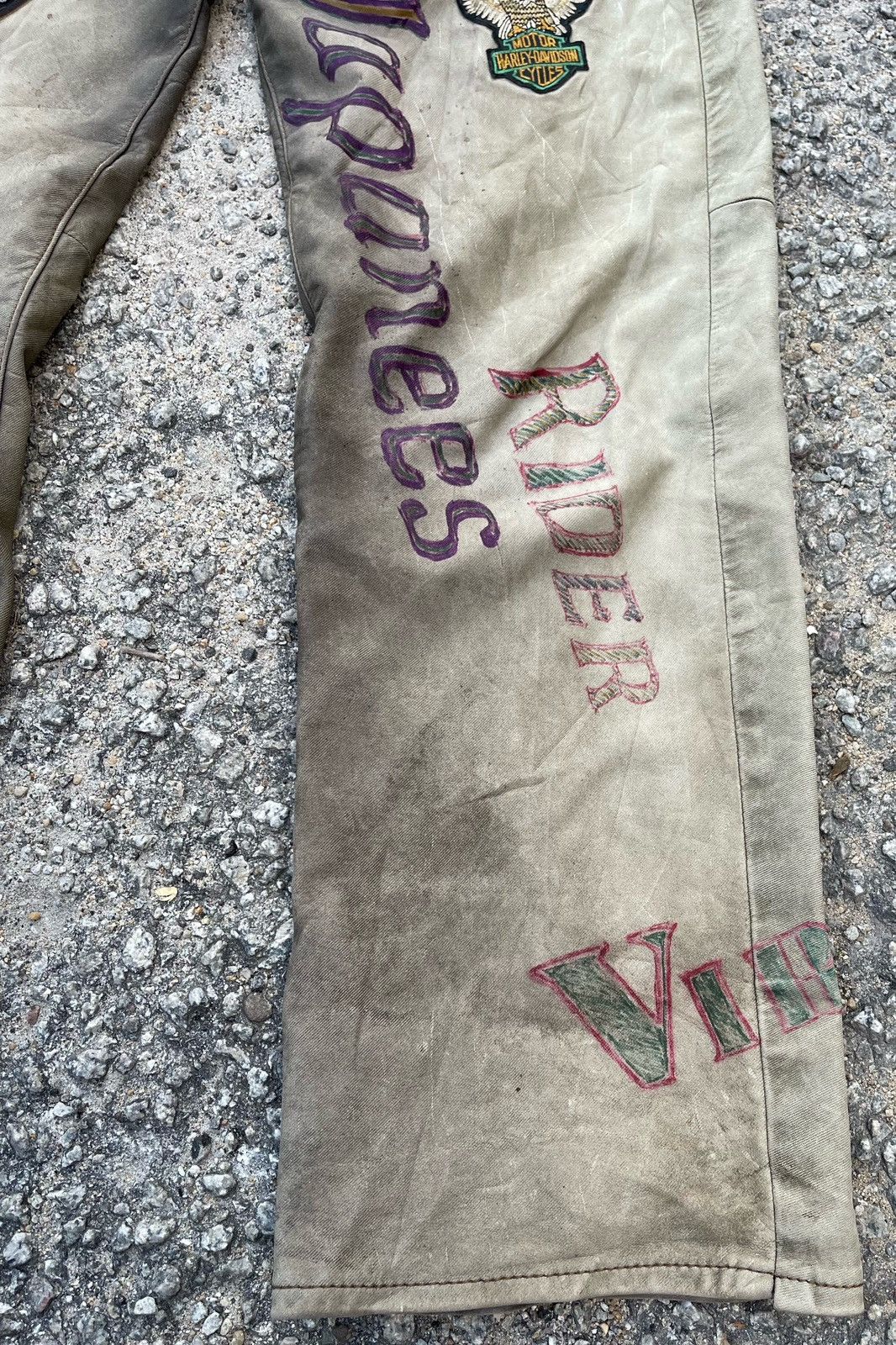 Japanese Brand 🔥Vintage Explorer Jeans Japan Custom Punk Leather Pants Size US 33 - 5 Thumbnail
