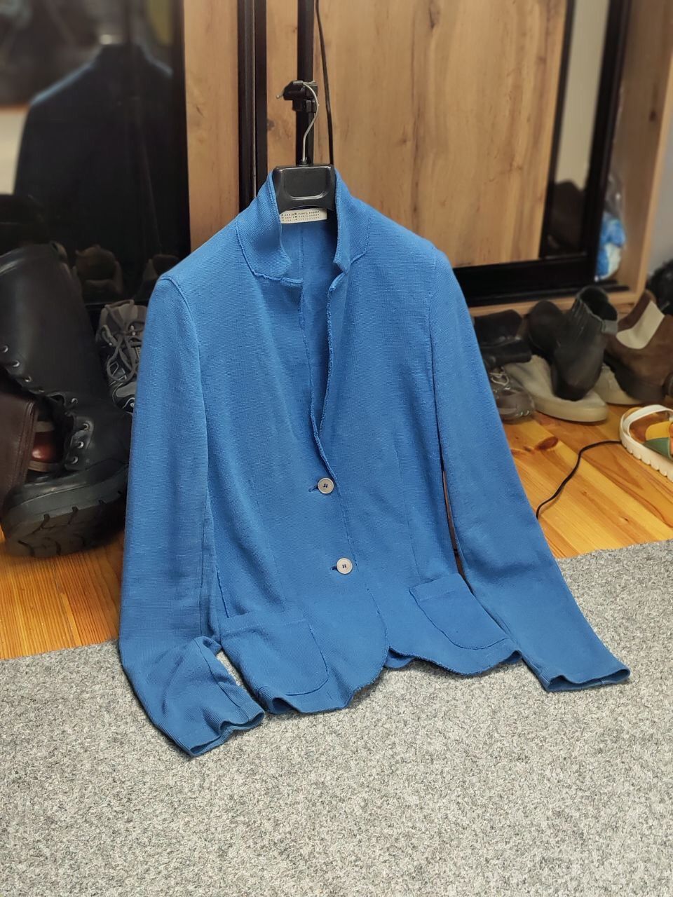 Harris Wharf London Harris Wharf London Design Blue Cotton / Linen Women Blazer Size M / US 6-8 / IT 42-44 - 18 Thumbnail