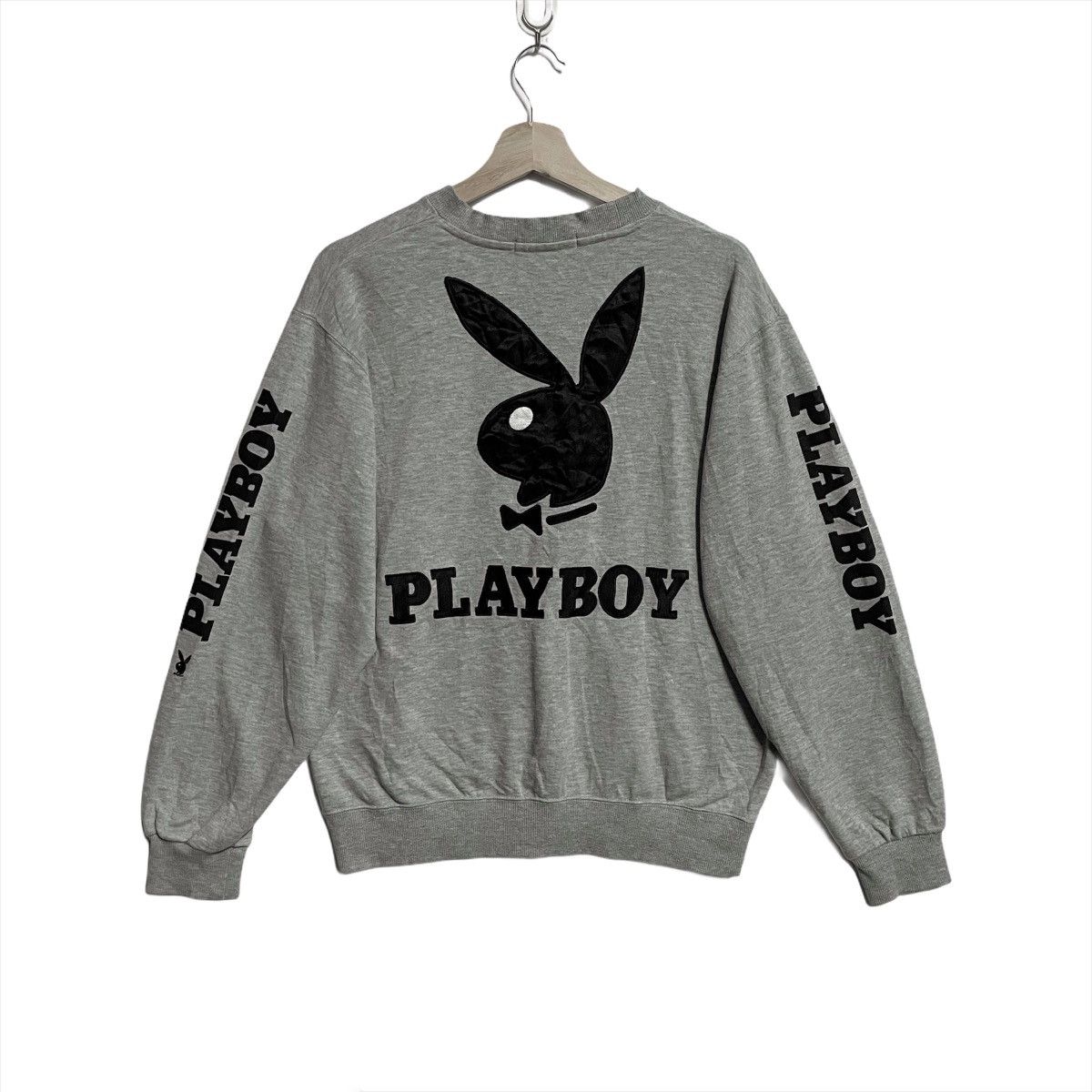 Playboy Vintage Playboy Spellout Embroidery Big Logo Sweatshirt Size US L / EU 52-54 / 3 - 1 Thumbnail