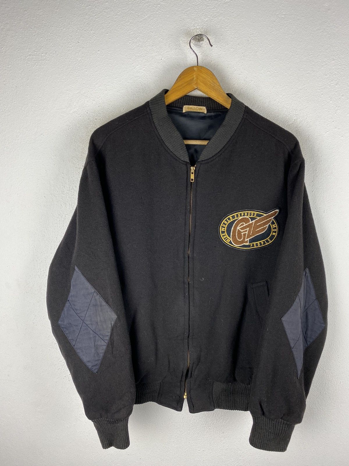Vintage BALLOW VINTAGE BOMBER JACKET WIDE WORLD EXPRESS WOOL FABRIC Size US L / EU 52-54 / 3 - 3 Thumbnail