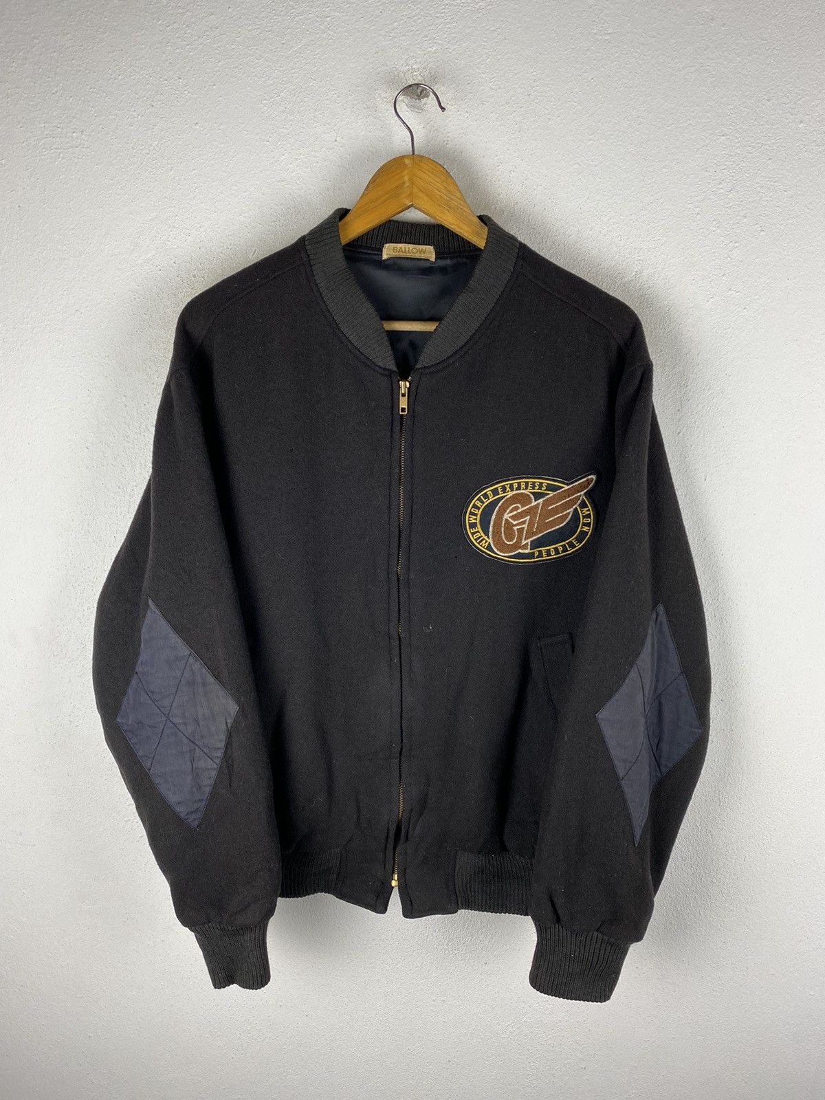 Vintage BALLOW VINTAGE BOMBER JACKET WIDE WORLD EXPRESS WOOL FABRIC Size US L / EU 52-54 / 3 - 1 Thumbnail