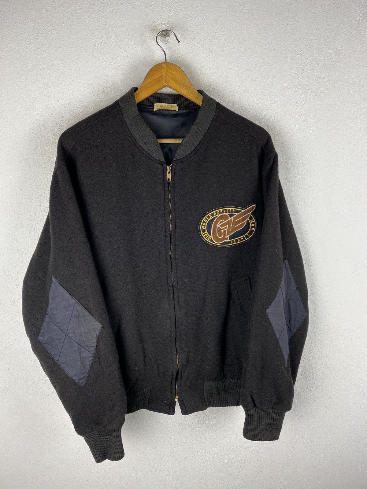 Vintage BALLOW VINTAGE BOMBER JACKET WIDE WORLD EXPRESS WOOL FABRIC Size US L / EU 52-54 / 3 - 2 Thumbnail