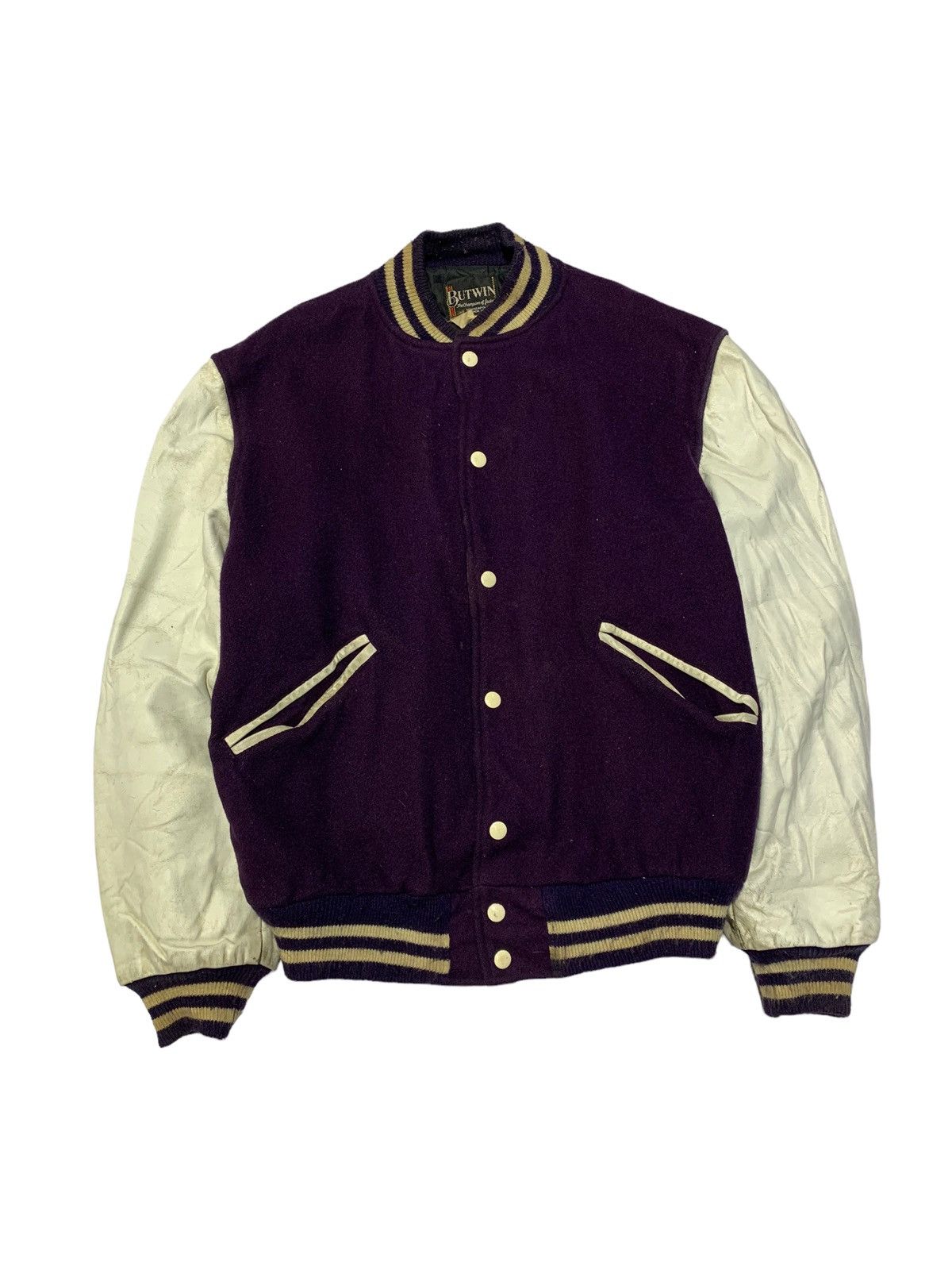 Other 🔥VTG 70S BUTWIN WOOL/LEATHER VARSITY JACKETS Size US M / EU 48-50 / 2 - 1 Thumbnail