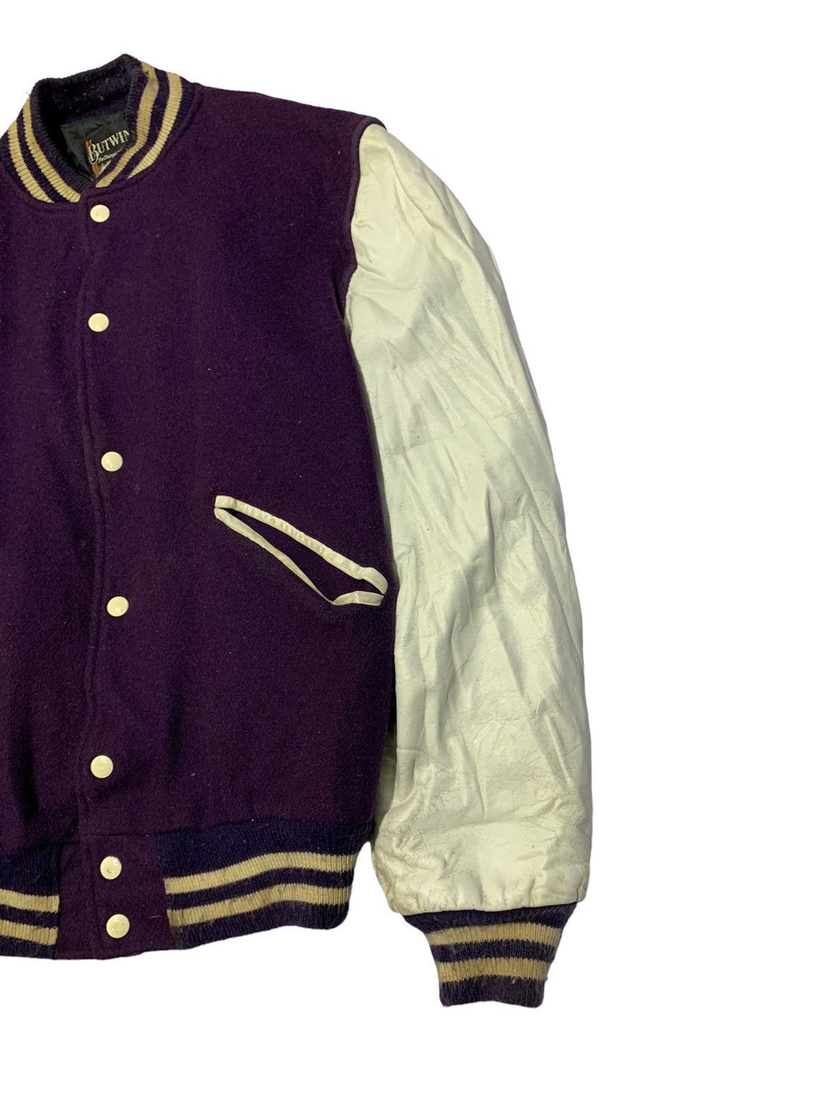 Other 🔥VTG 70S BUTWIN WOOL/LEATHER VARSITY JACKETS Size US M / EU 48-50 / 2 - 3 Thumbnail