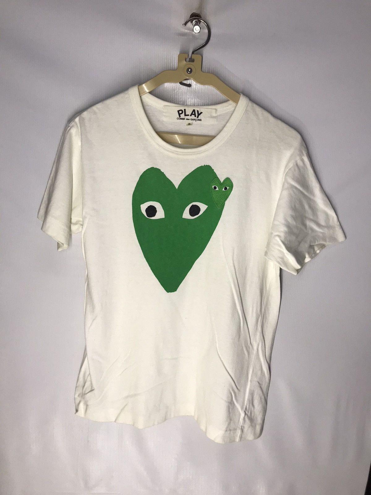 Comme des Garcons PLAY × Japanese Brand × Vintage 🔥BEST OFFER 🔥Comme des garcons play big logo tee Size US S / EU 44-46 / 1 - 6 Thumbnail