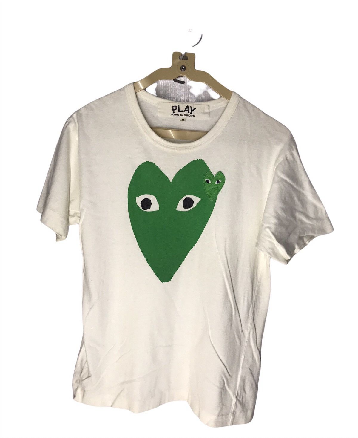 Comme des Garcons PLAY × Japanese Brand × Vintage 🔥BEST OFFER 🔥Comme des garcons play big logo tee Size US S / EU 44-46 / 1 - 1 Thumbnail