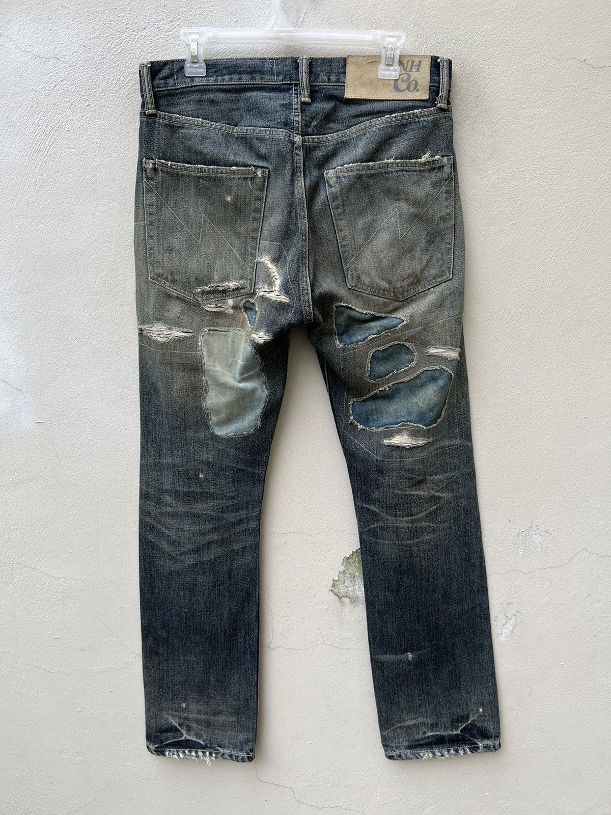 Neighborhood Neighborhood Ripped Patchwork Sashiko Denim Selvedge Jeans Size US 31 - 12 Thumbnail