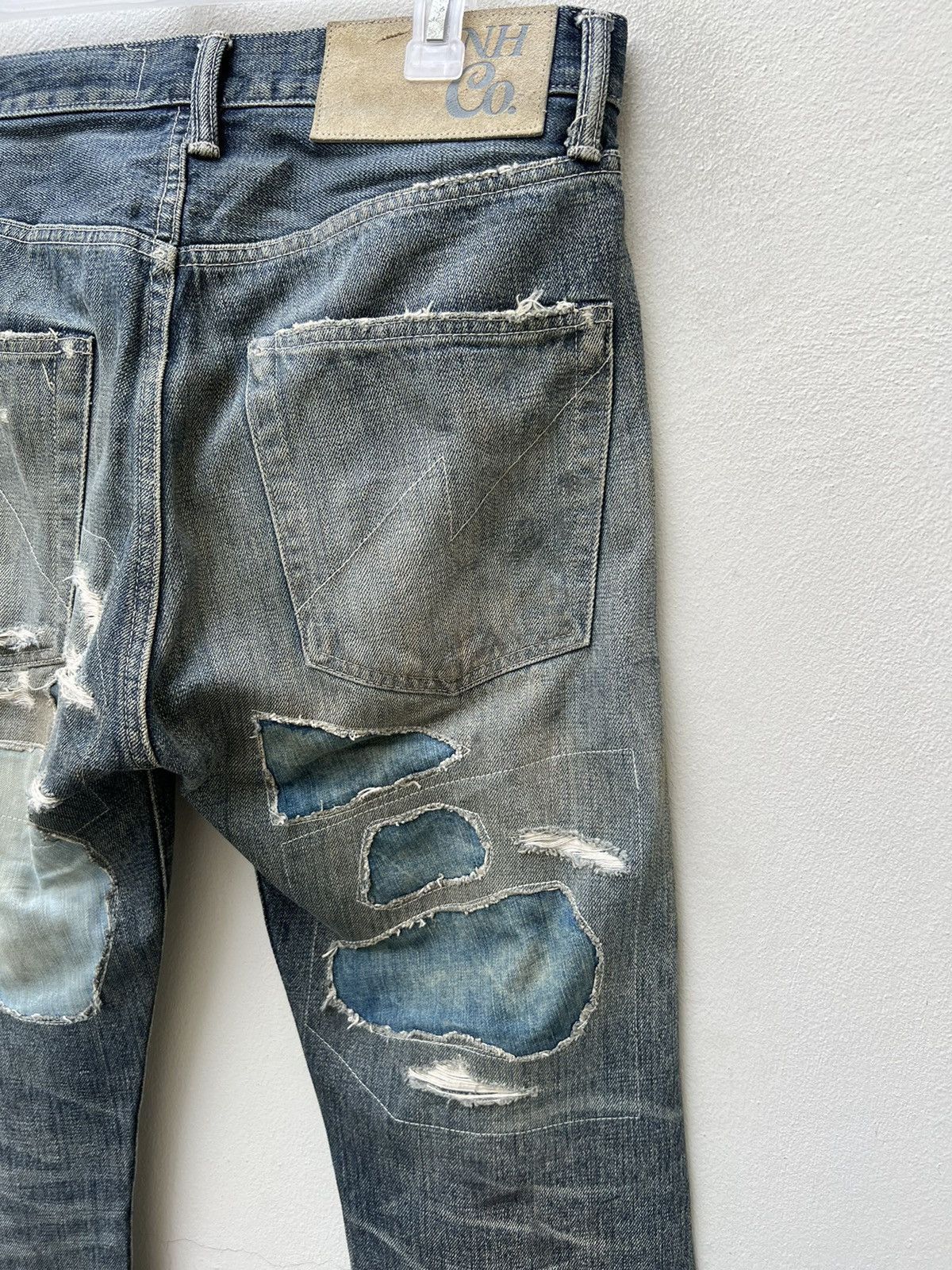 Neighborhood Neighborhood Ripped Patchwork Sashiko Denim Selvedge Jeans Size US 31 - 16 Thumbnail