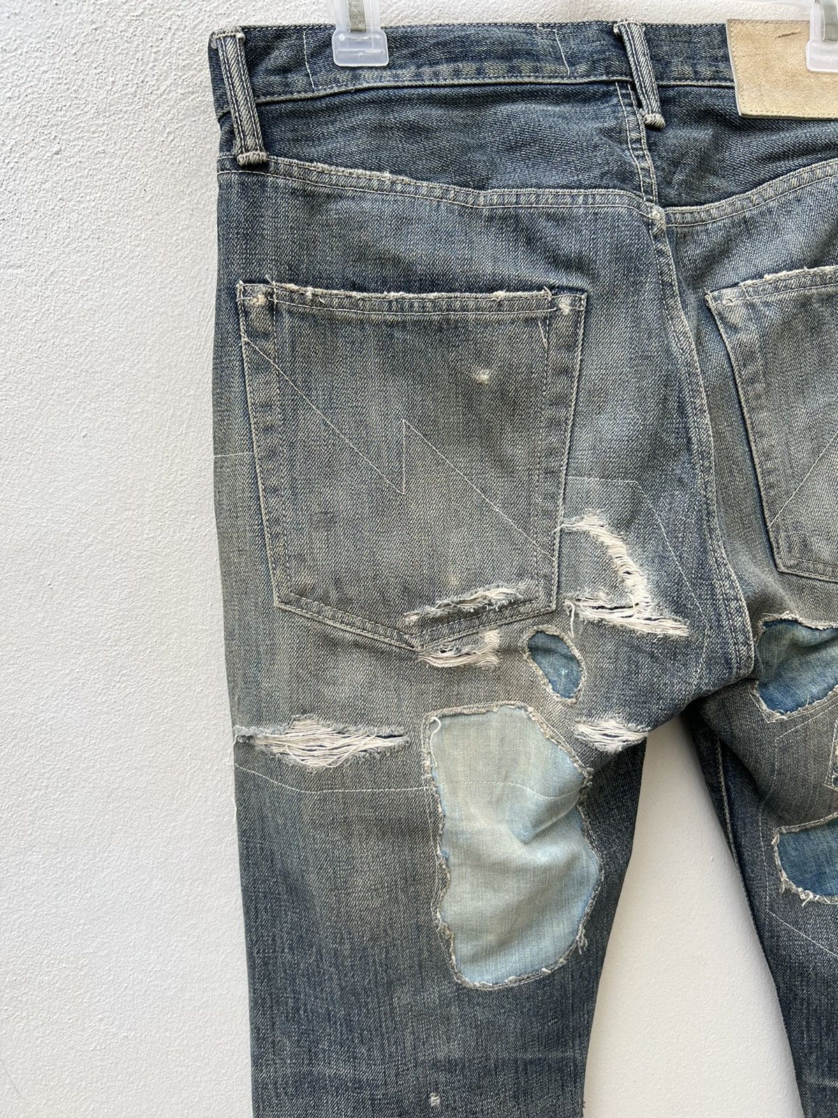 Neighborhood Neighborhood Ripped Patchwork Sashiko Denim Selvedge Jeans Size US 31 - 13 Thumbnail