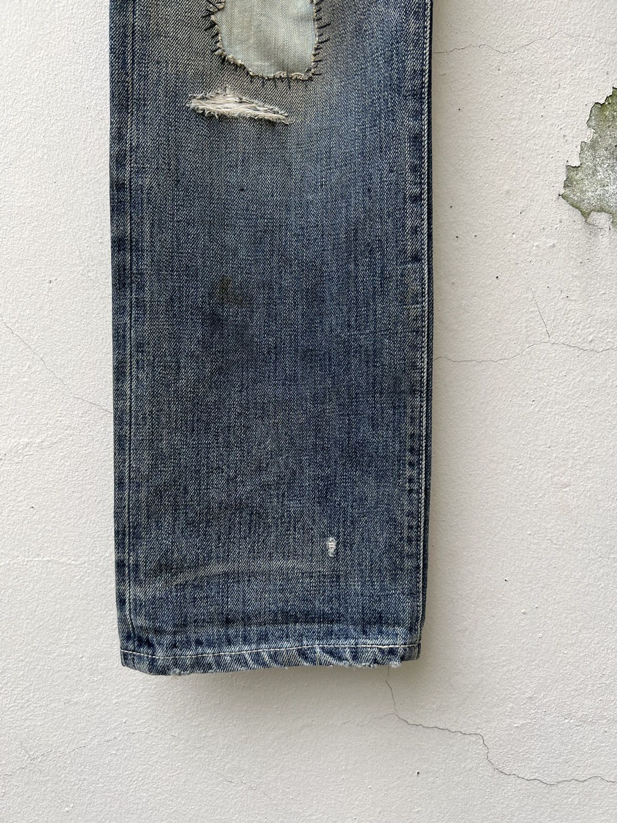Neighborhood Neighborhood Ripped Patchwork Sashiko Denim Selvedge Jeans Size US 31 - 7 Thumbnail