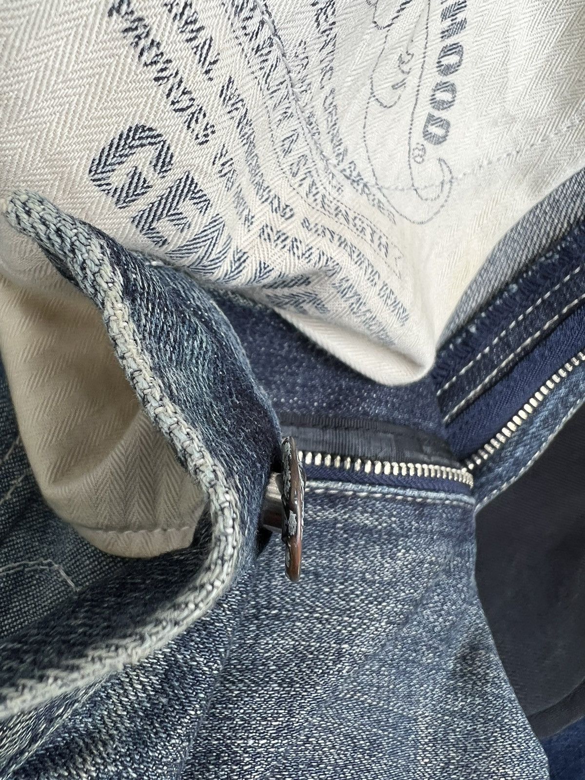 Neighborhood Neighborhood Ripped Patchwork Sashiko Denim Selvedge Jeans Size US 31 - 21 Thumbnail