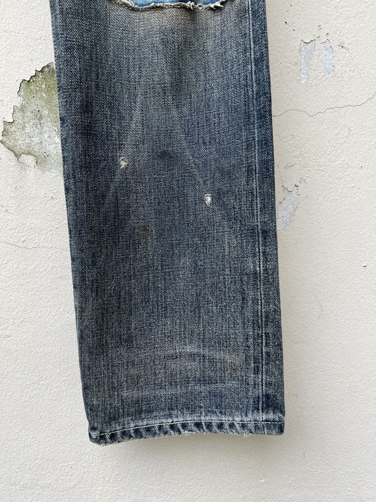 Neighborhood Neighborhood Ripped Patchwork Sashiko Denim Selvedge Jeans Size US 31 - 10 Thumbnail