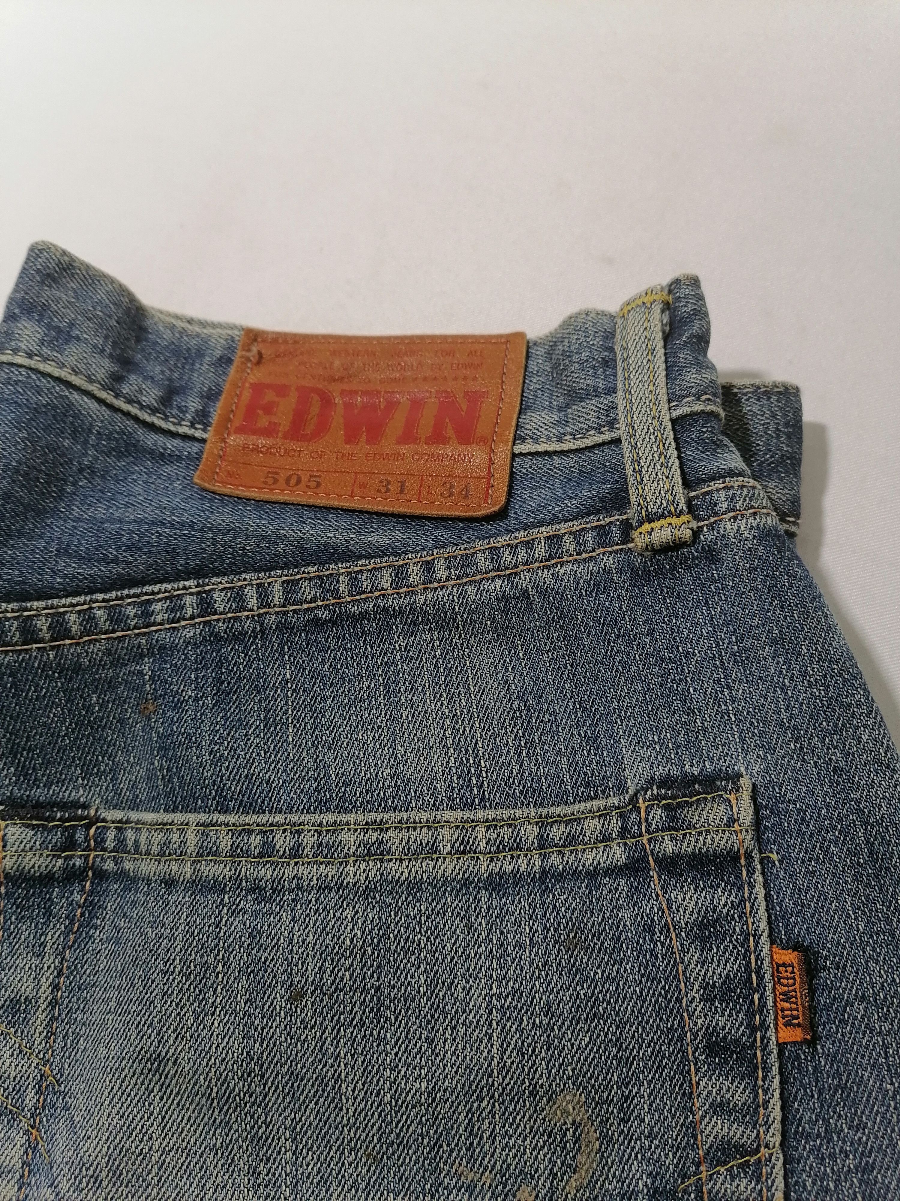 Edwin × Japanese Brand 505 Edwin Denim Jeans Size US 31 - 7 Thumbnail