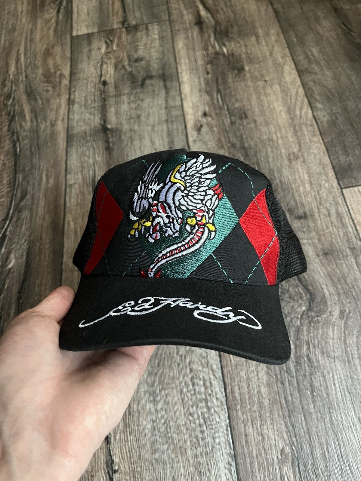Christian Audigier Ed Hardy Vintage Dragon Logo y2k Style Cap Size ONE SIZE - 9 Thumbnail