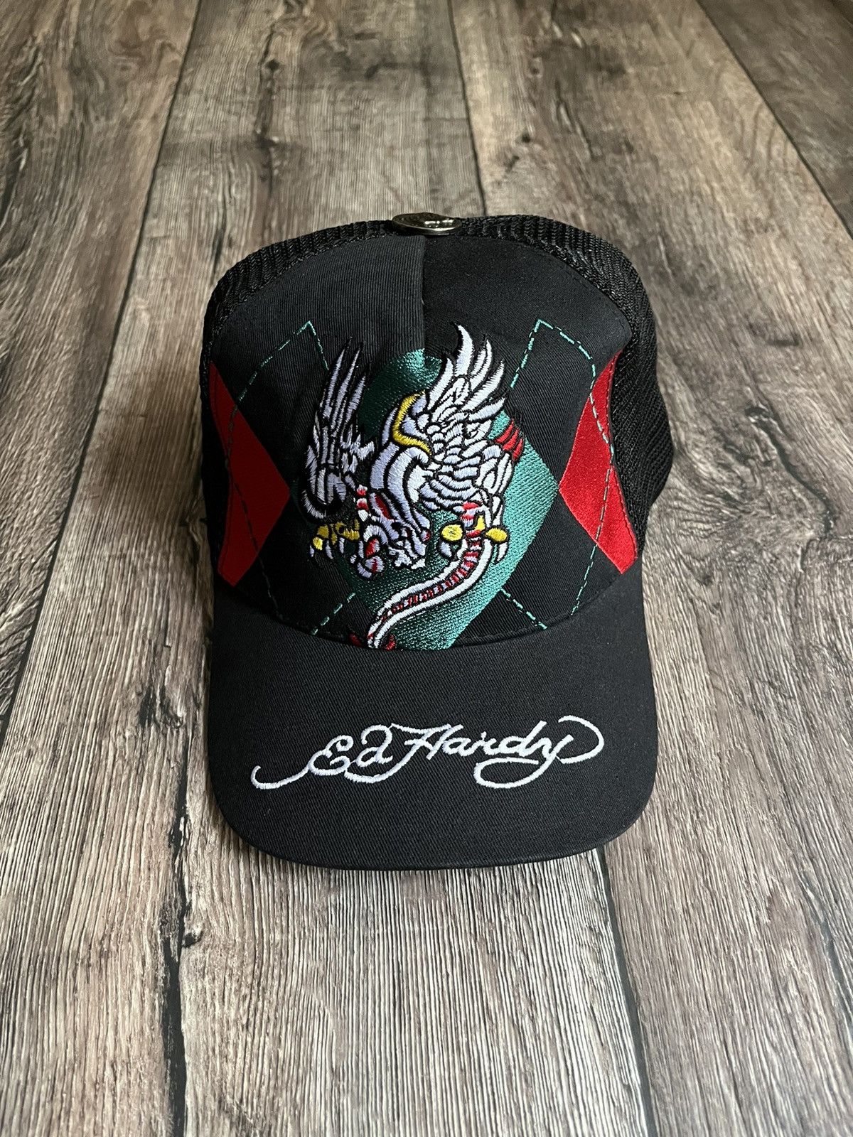 Christian Audigier Ed Hardy Vintage Dragon Logo y2k Style Cap Size ONE SIZE - 1 Thumbnail