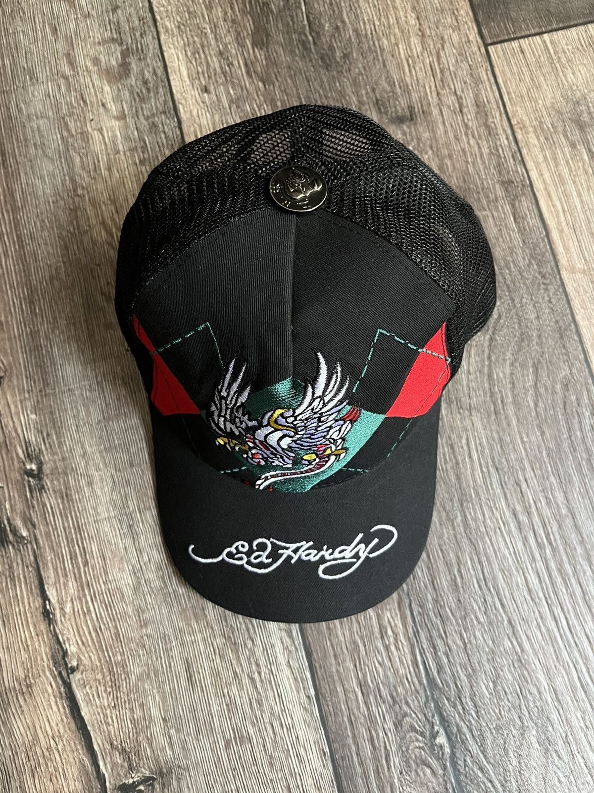 Christian Audigier Ed Hardy Vintage Dragon Logo y2k Style Cap Size ONE SIZE - 3 Thumbnail