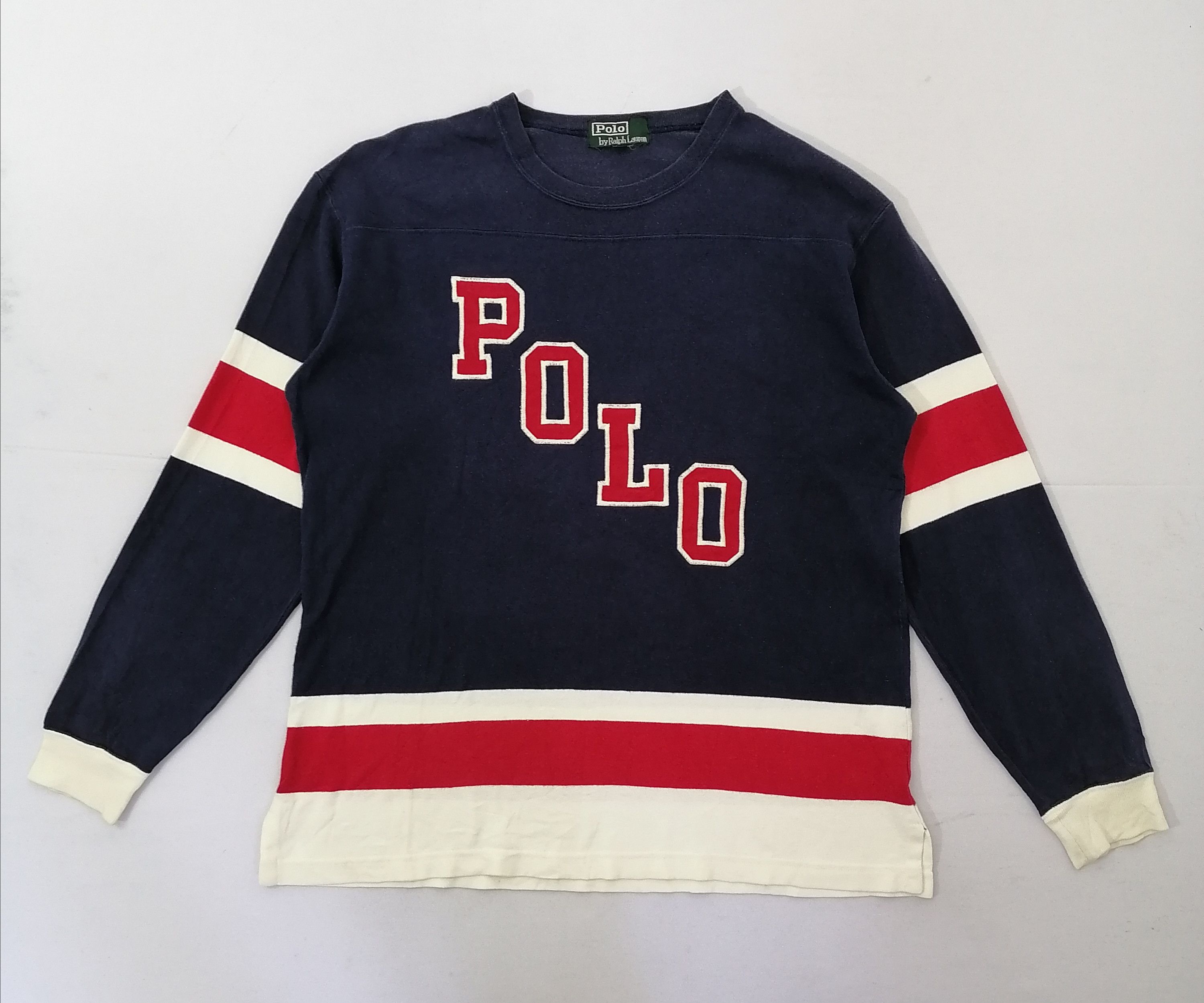 Polo Ralph Lauren Polo Ralph Lauren Embroidered Stripes Tee Size US L / EU 52-54 / 3 - 1 Thumbnail