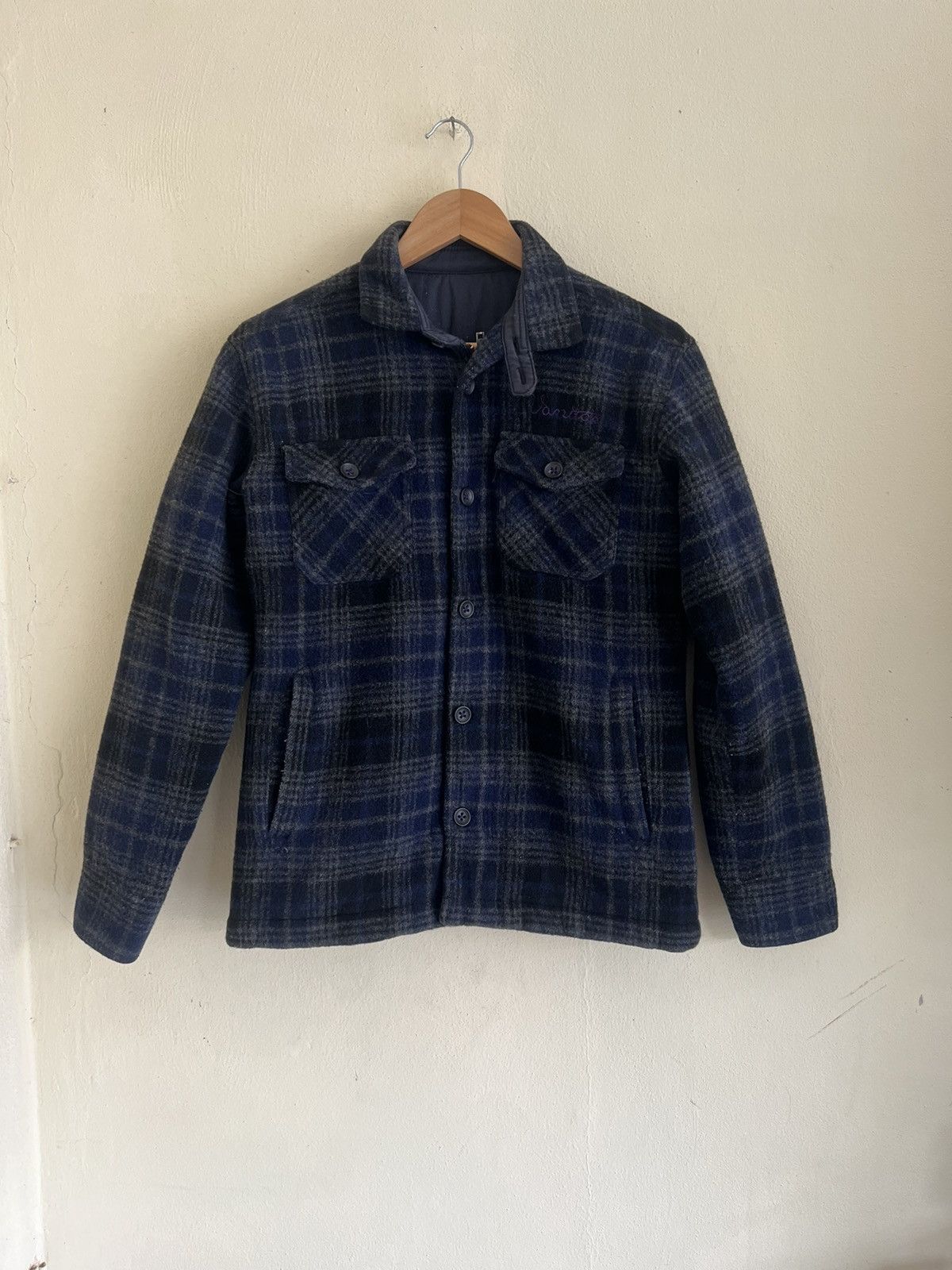 ABAHOUSE × Vintage Vintage Abah Hause wool Flannel Jacket Size US M / EU 48-50 / 2 - 1 Thumbnail
