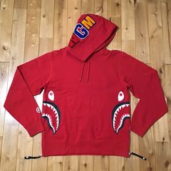 BAPE SHARK SIDE ZIP WIDE LONG LENGTH PULLOVER HOODIE Green A